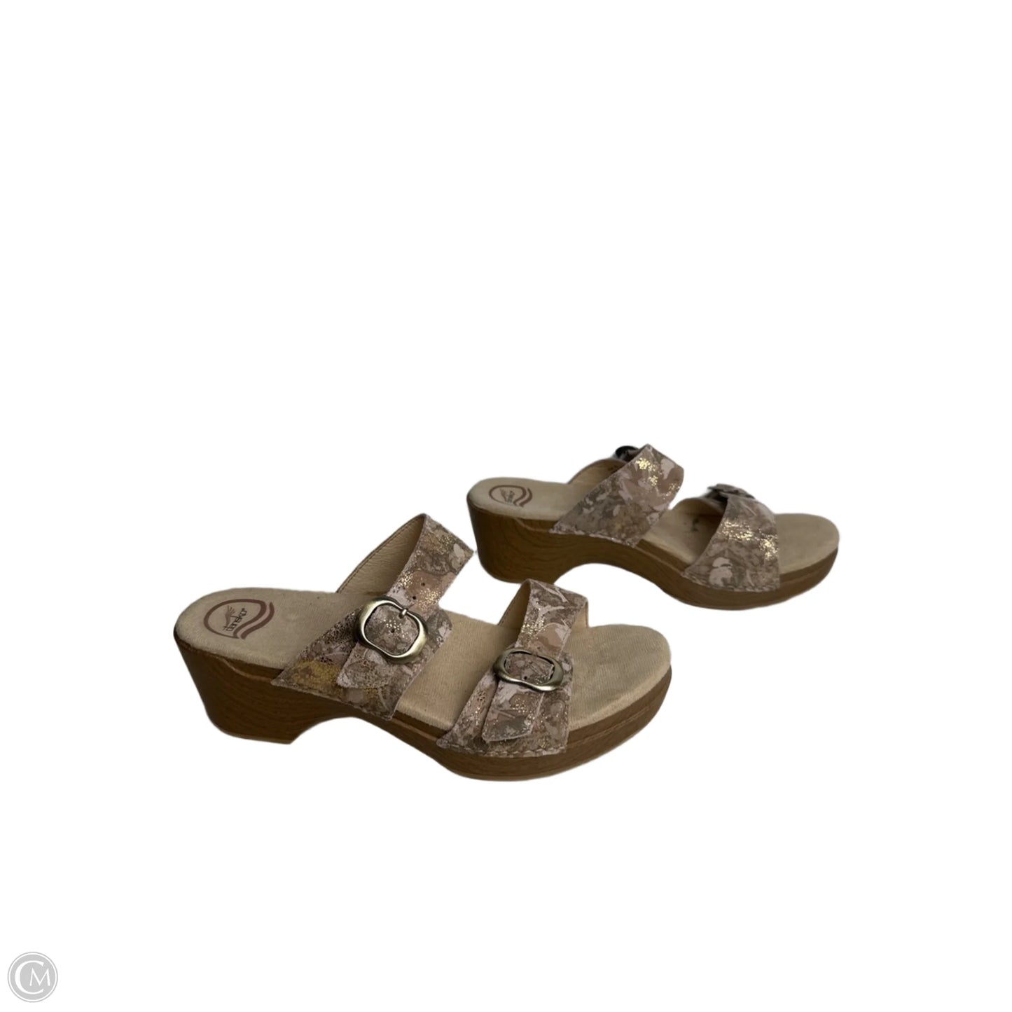 Sandals Heels Wedge By Dansko In Tan, Size: 10