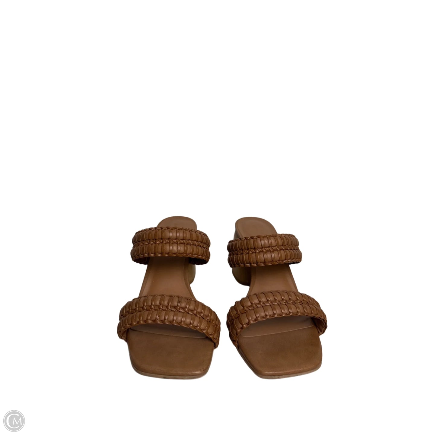 Sandals Heels Block By Universal Thread In Brown, Size: 8