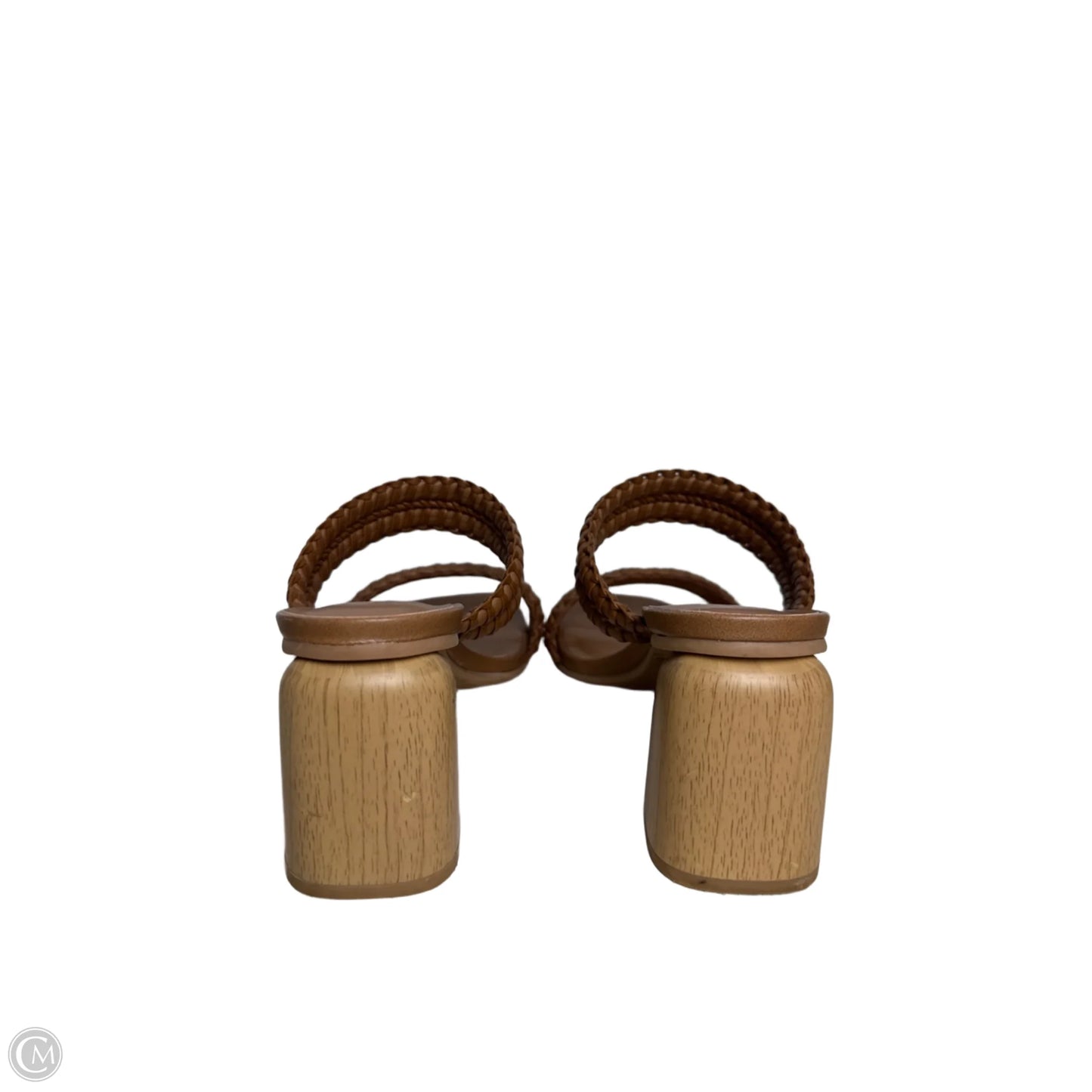 Sandals Heels Block By Universal Thread In Brown, Size: 8