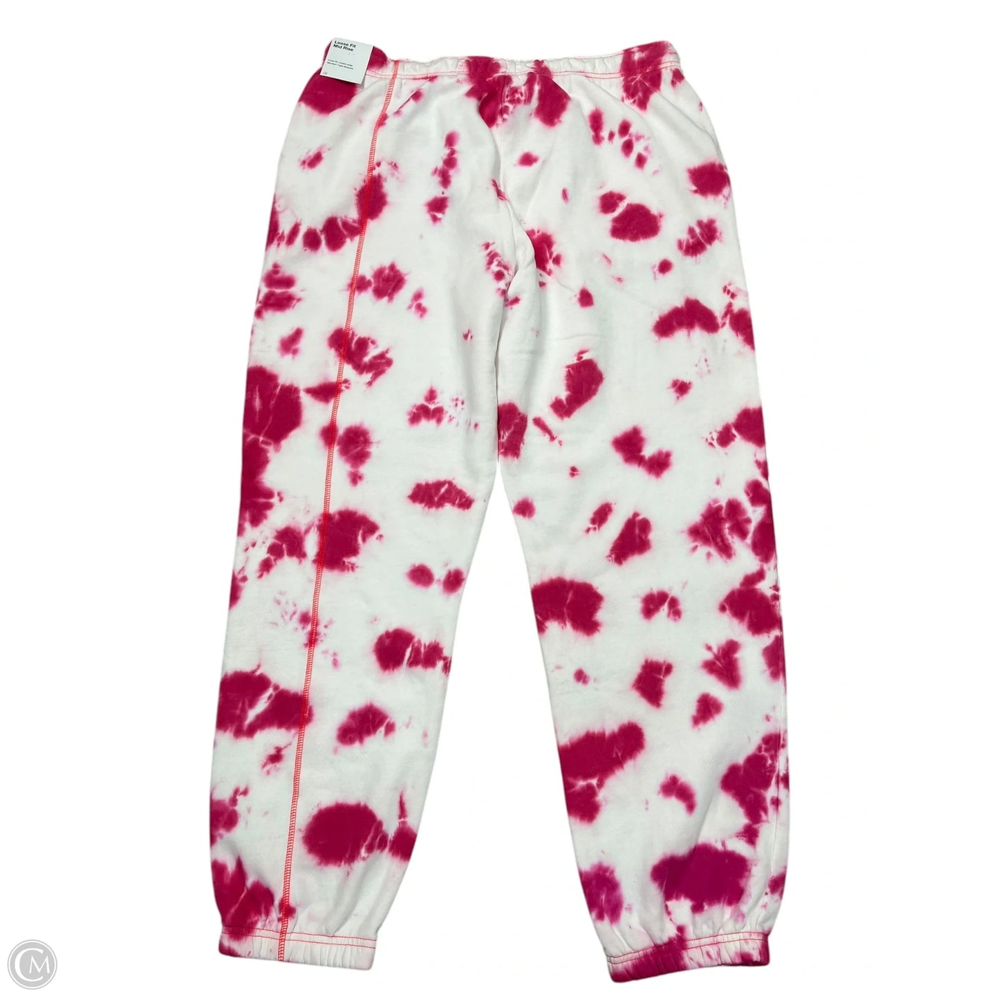 Athletic Pants By Nike Apparel In Pink & White, Size: L