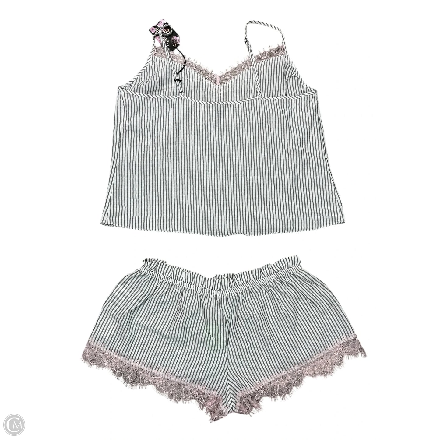 Pajamas 2pc By MIDNIGHT BAKERY In Striped Pattern, Size: L