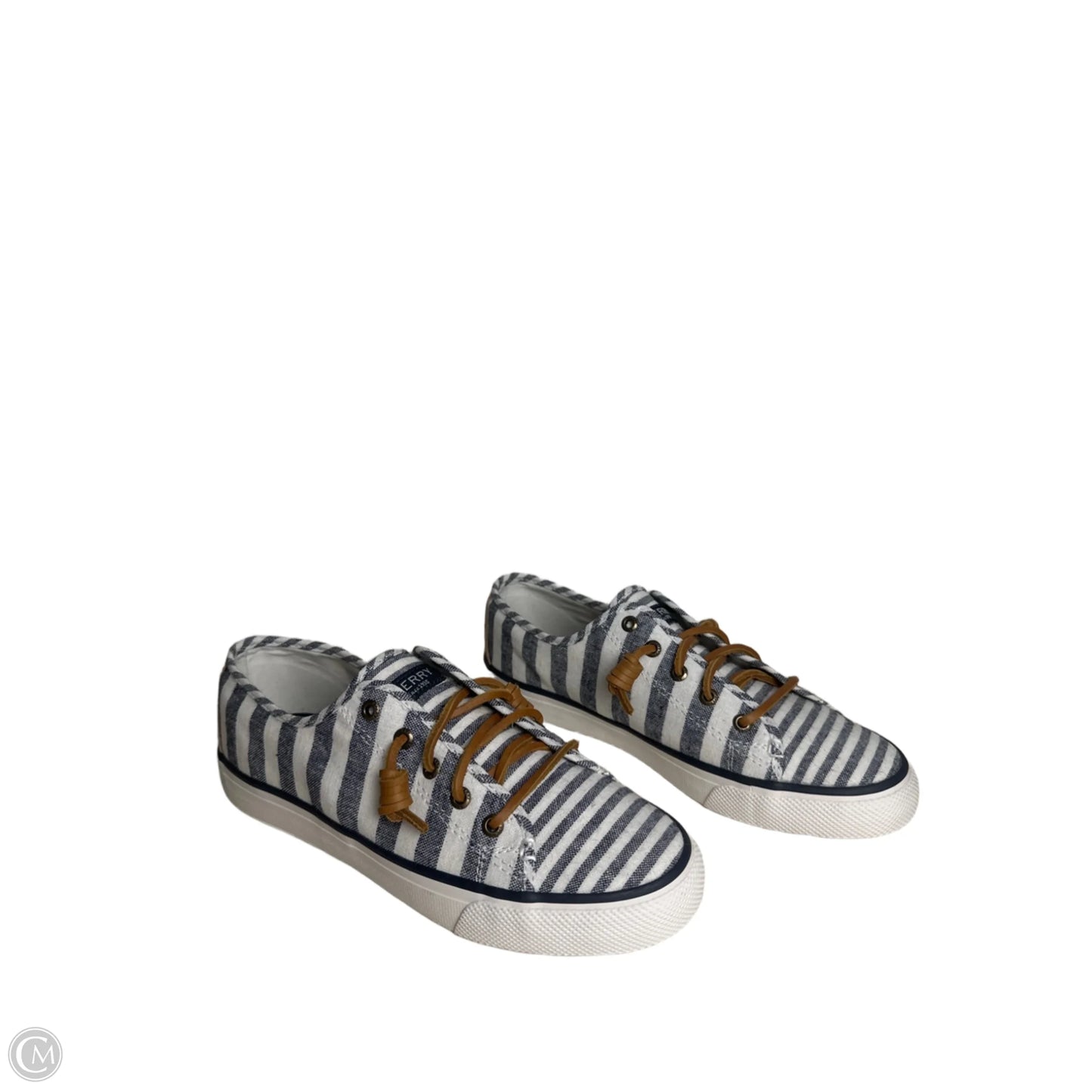 Shoes Sneakers By Sperry In Blue & White, Size: 8