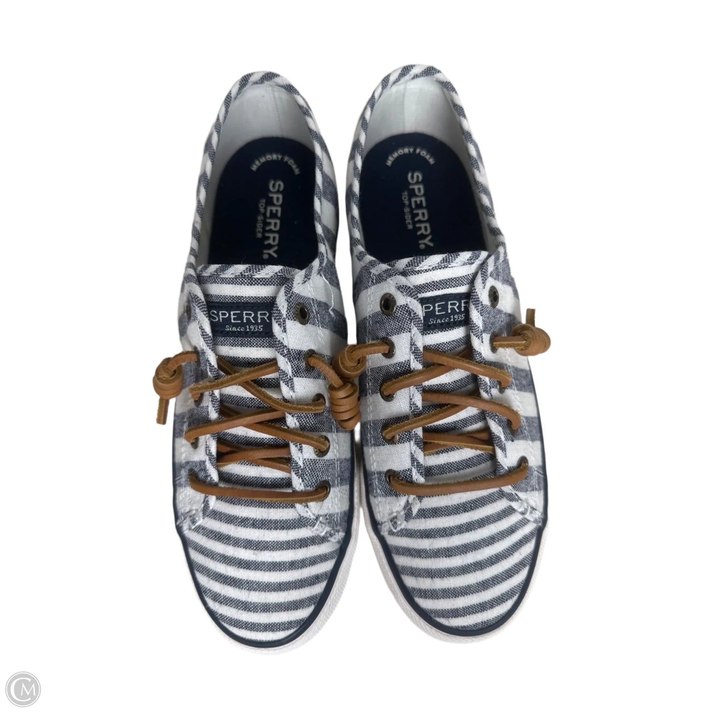 Shoes Sneakers By Sperry In Blue & White, Size: 8