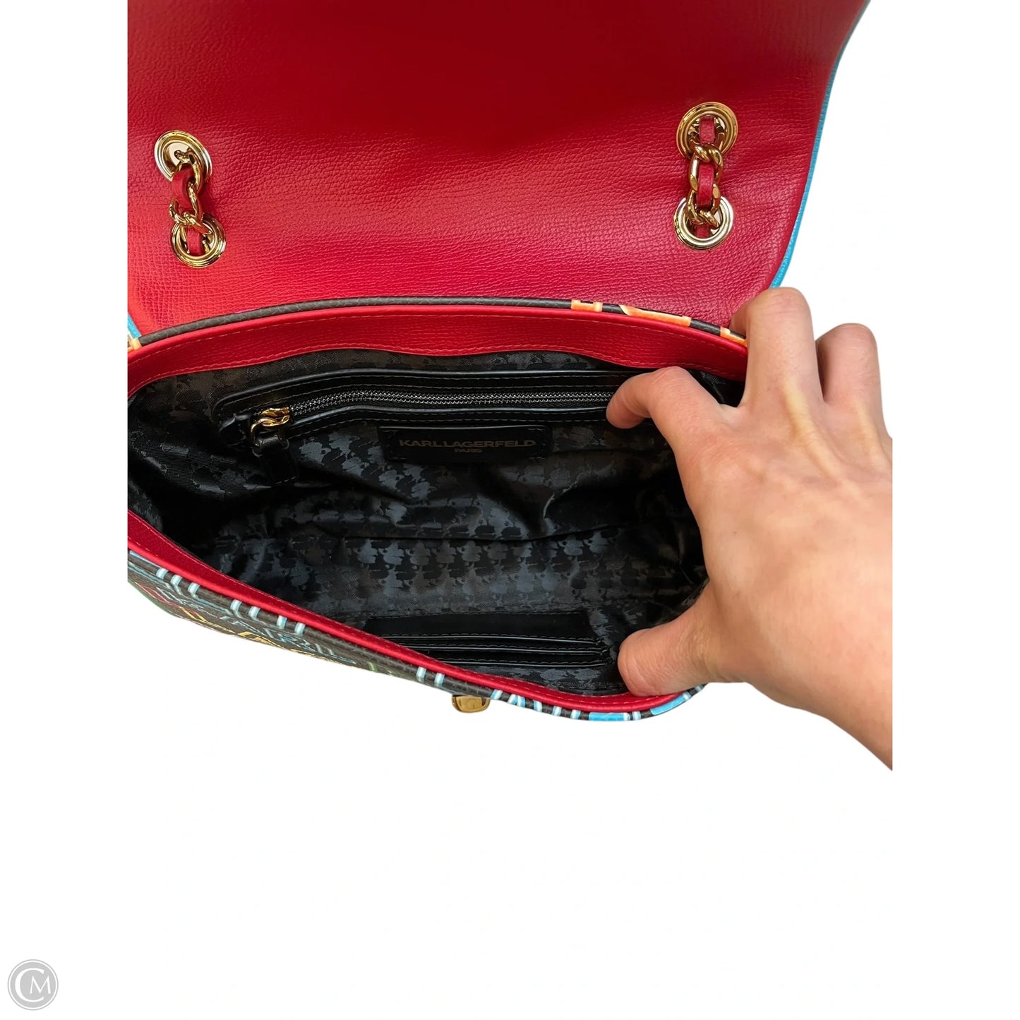 Crossbody Designer By Karl Lagerfeld, Size: Medium