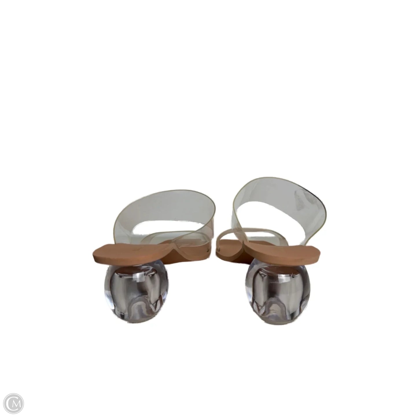Sandals Heels Block By ULT GAIA In Clear, Size: 9
