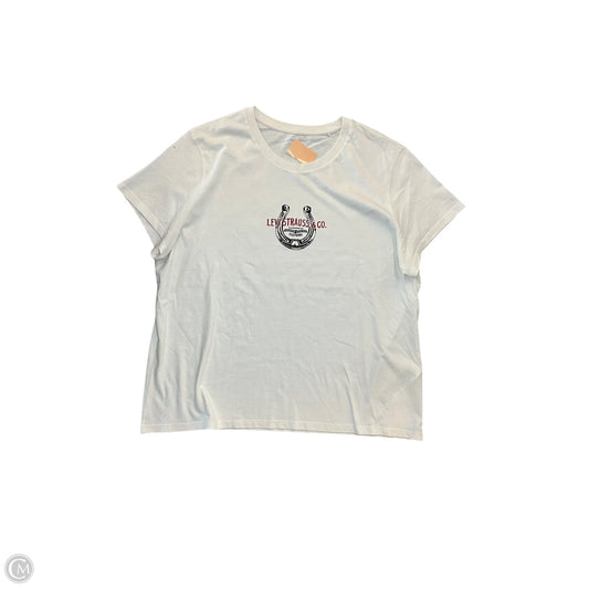 Top Short Sleeve By Levis In White, Size: Xxl