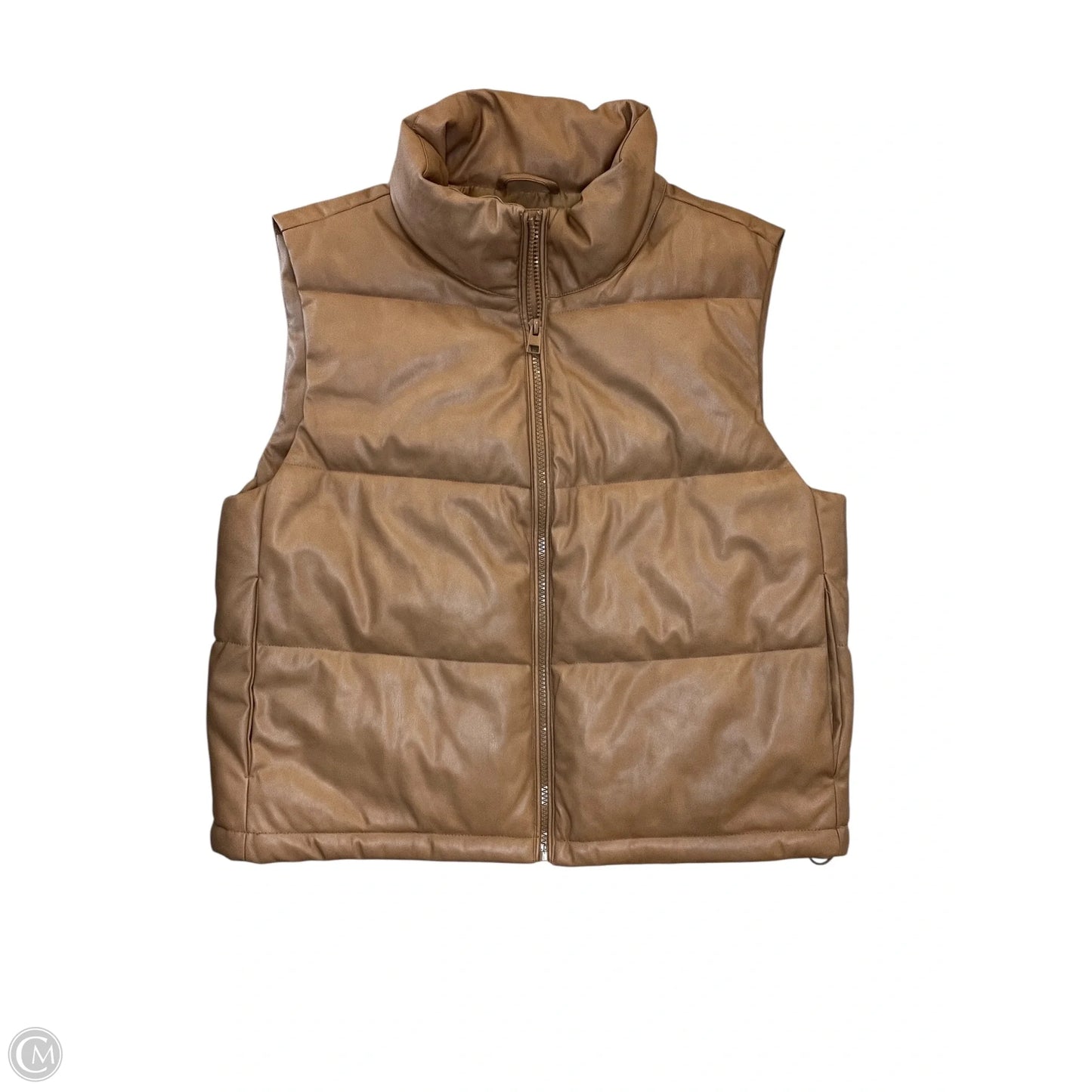 Vest Puffer & Quilted By Cmc In Tan, Size: S