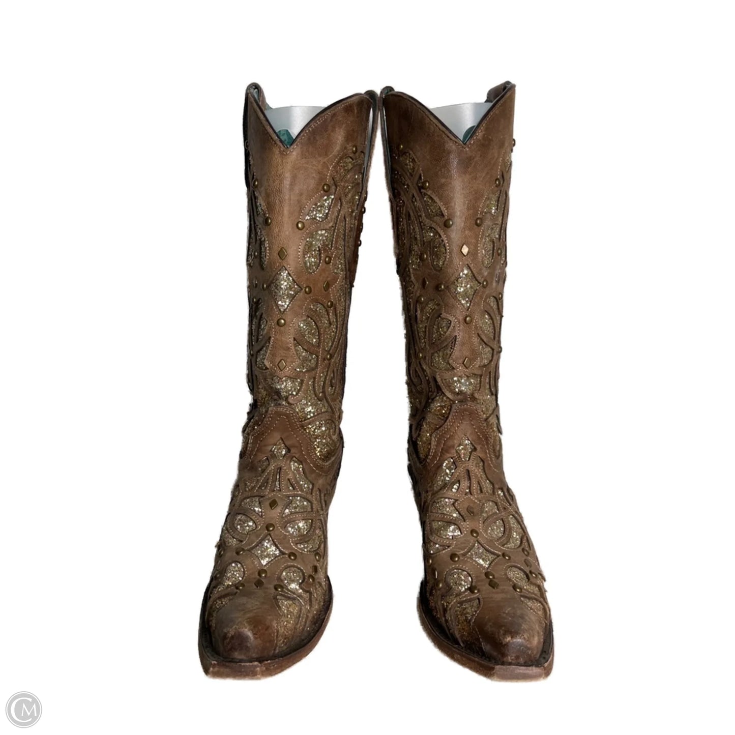 Boots Western By Corral In Brown & Gold, Size: 10.5