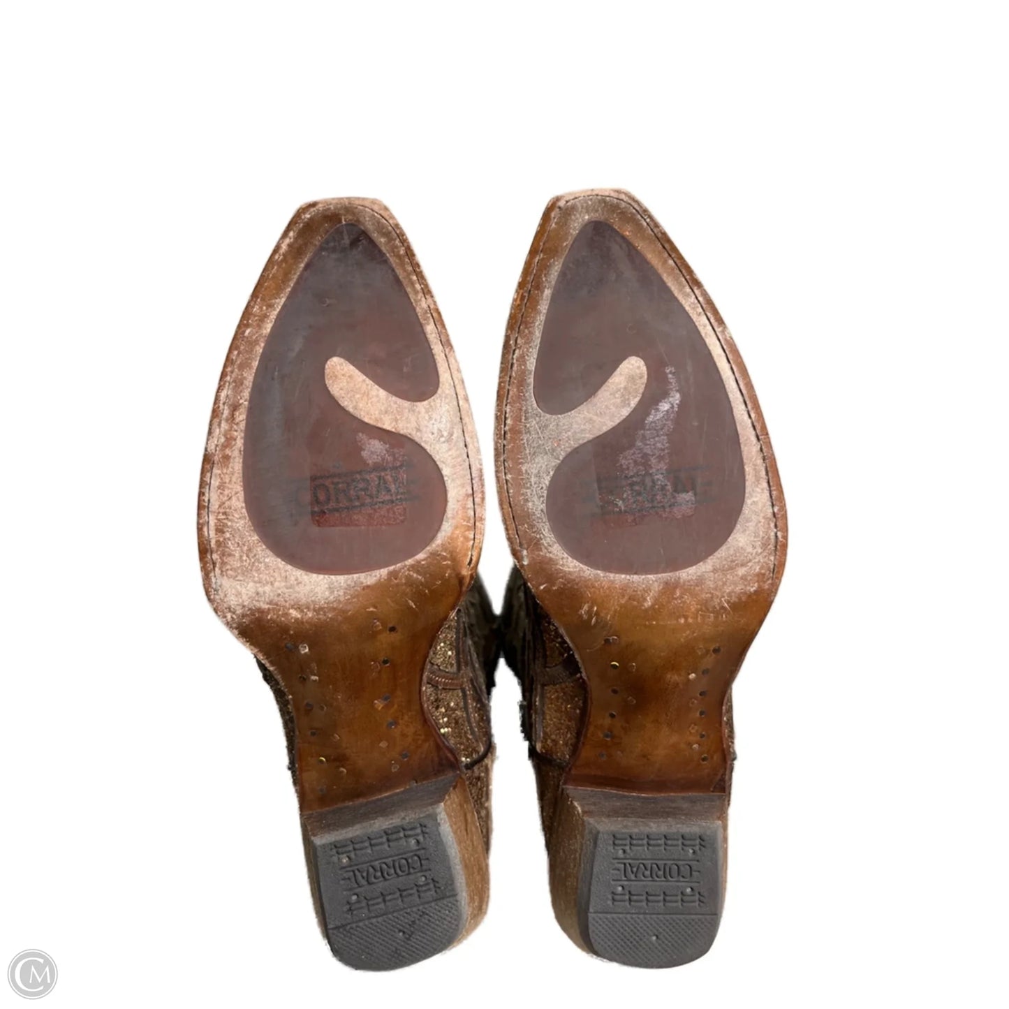 Boots Western By Corral In Brown & Gold, Size: 10.5