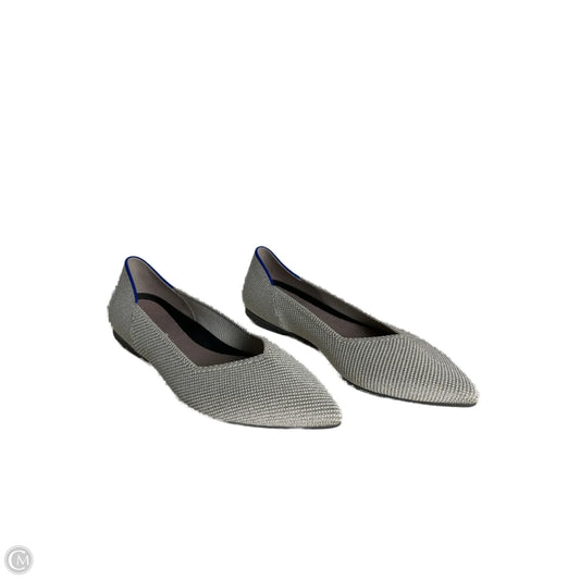 Shoes Flats By Rothys In Silver, Size: 5.5