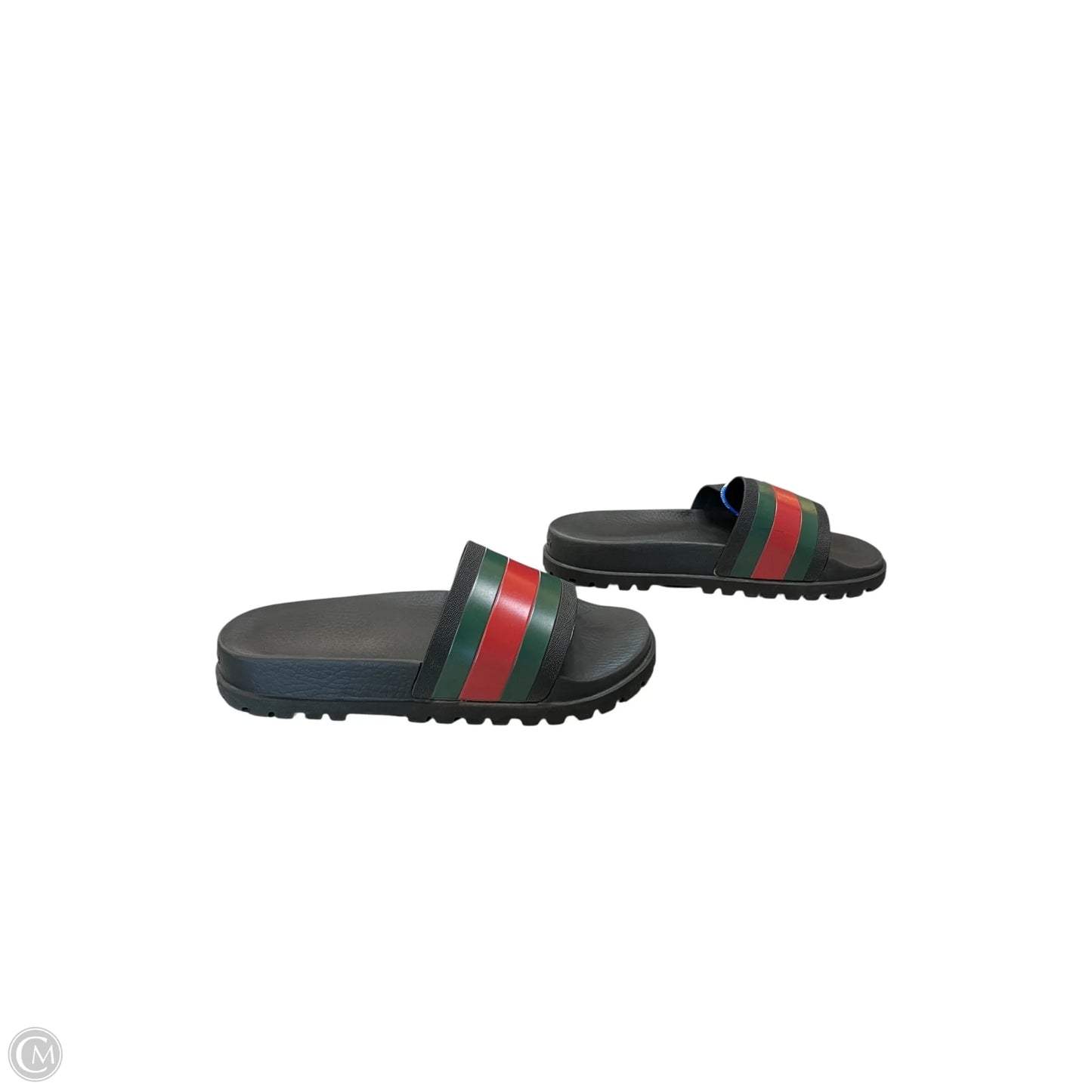 Sandals Luxury Designer By Gucci In Black, Size: 9