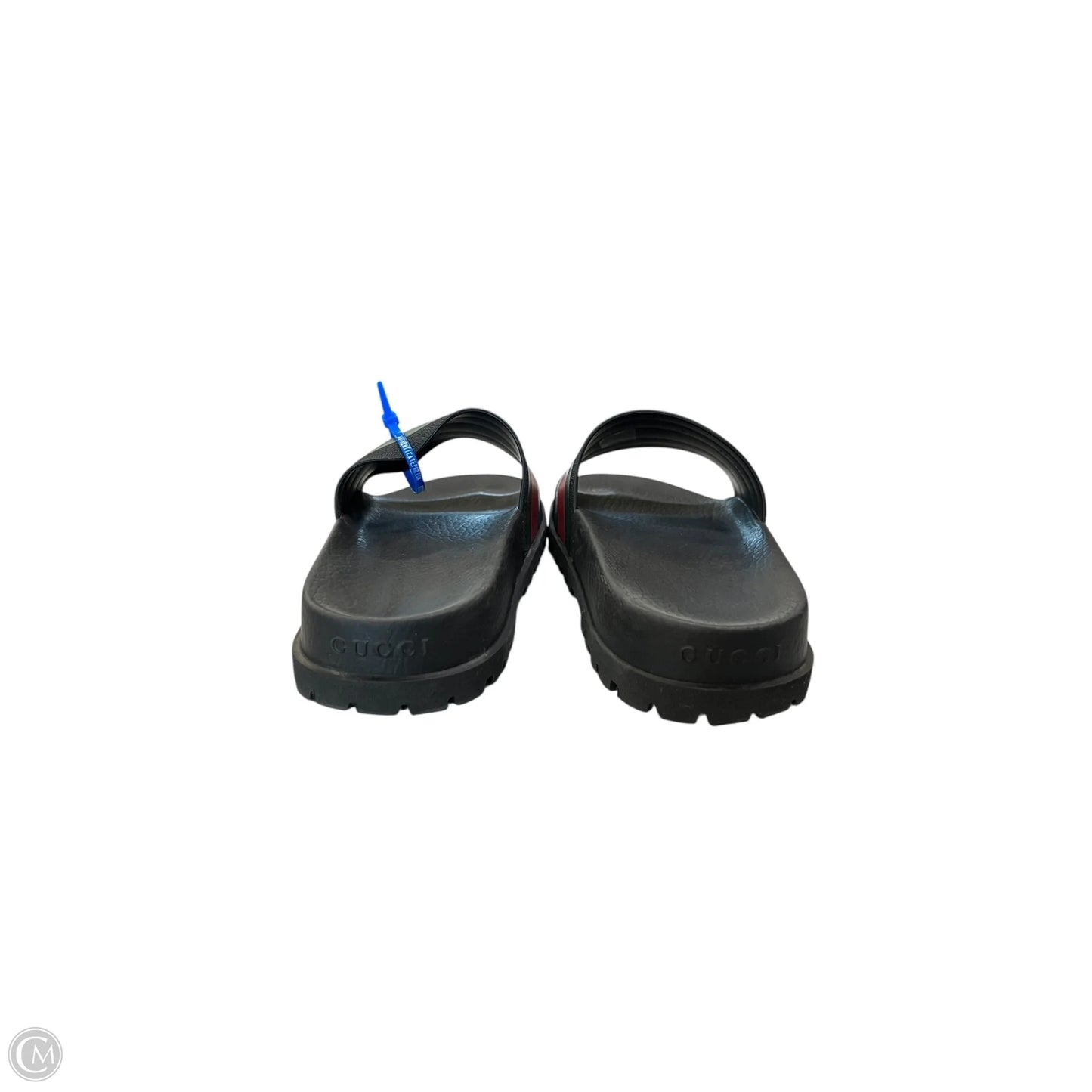 Sandals Luxury Designer By Gucci In Black, Size: 9