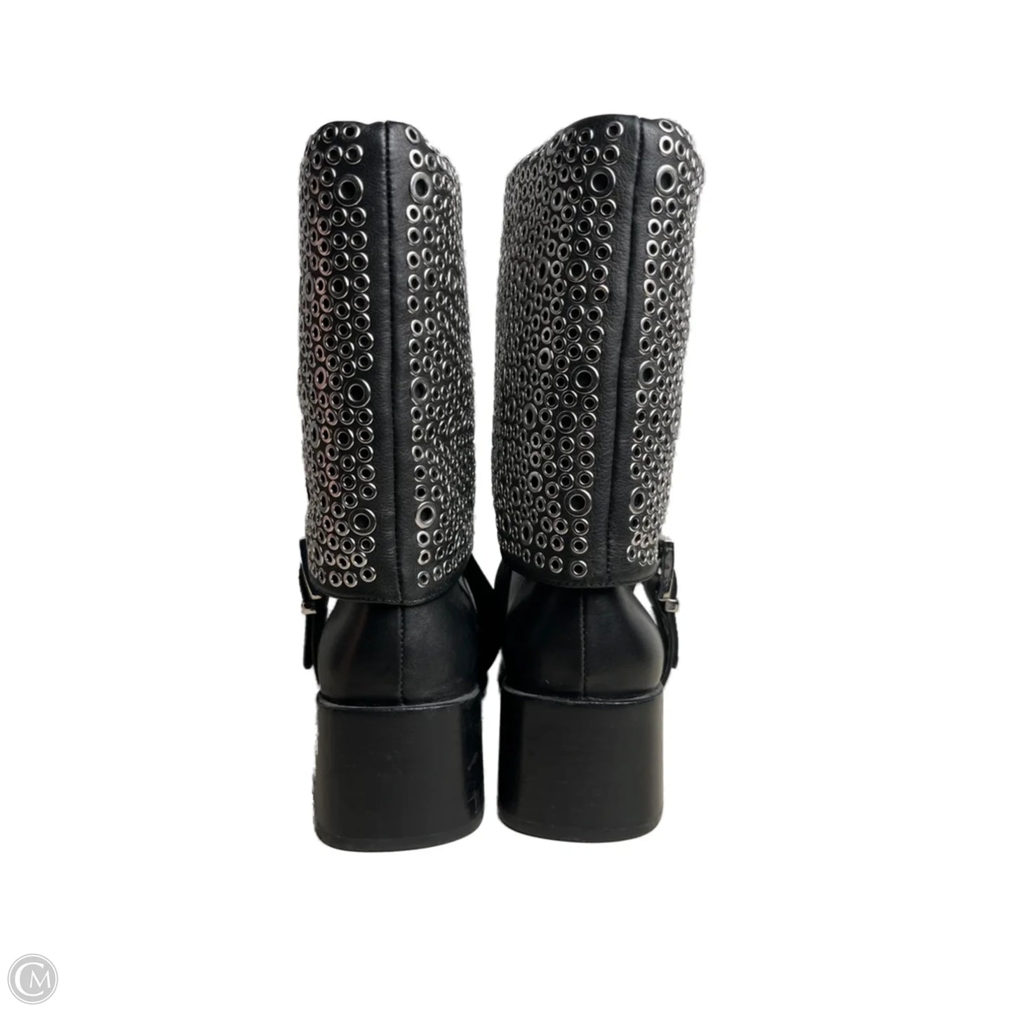Boots Ankle Heels By Clothes Mentor In Black, Size: 8