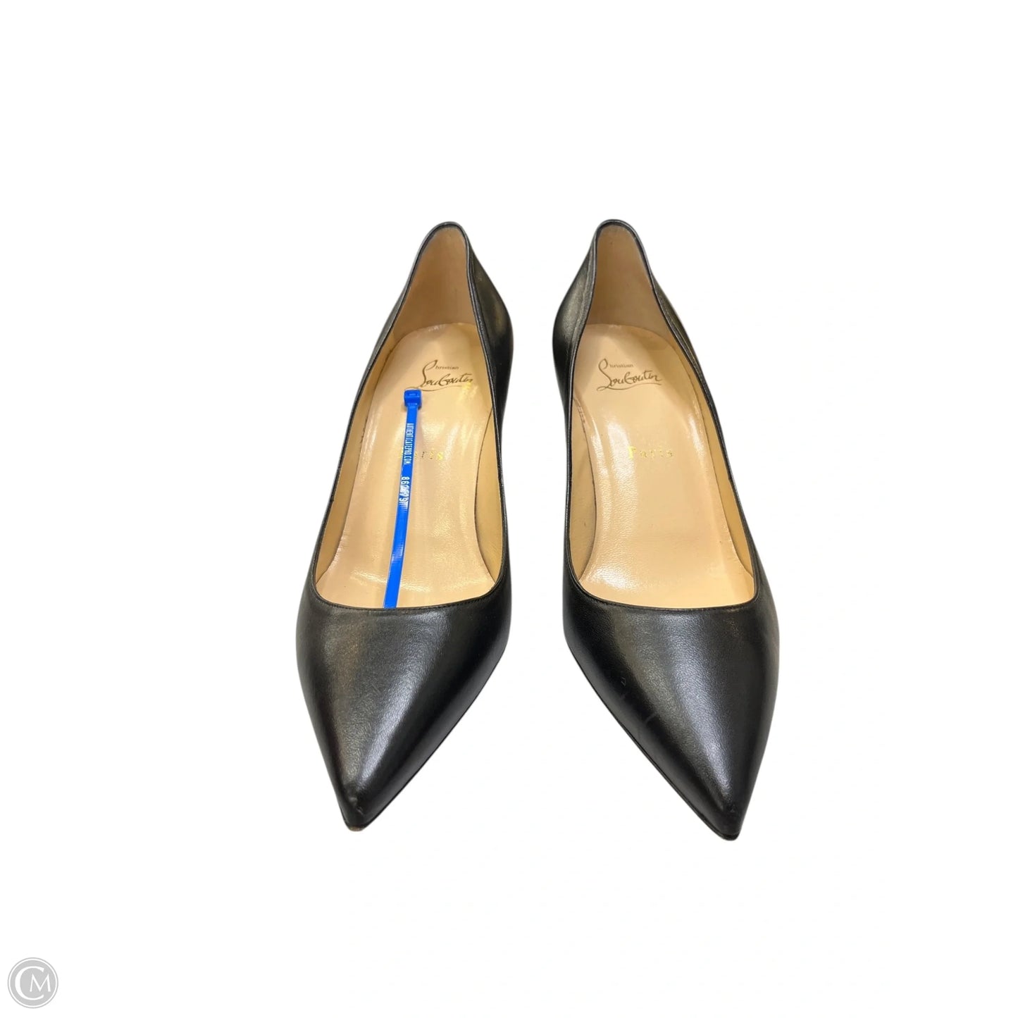Shoes Luxury Designer By Christian Louboutin In Black, Size: 9.5