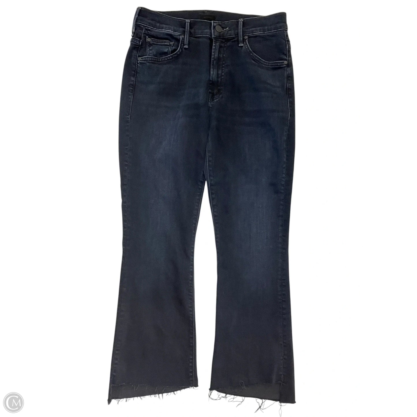 Jeans Cropped By Mother In Black Denim, Size: 4p