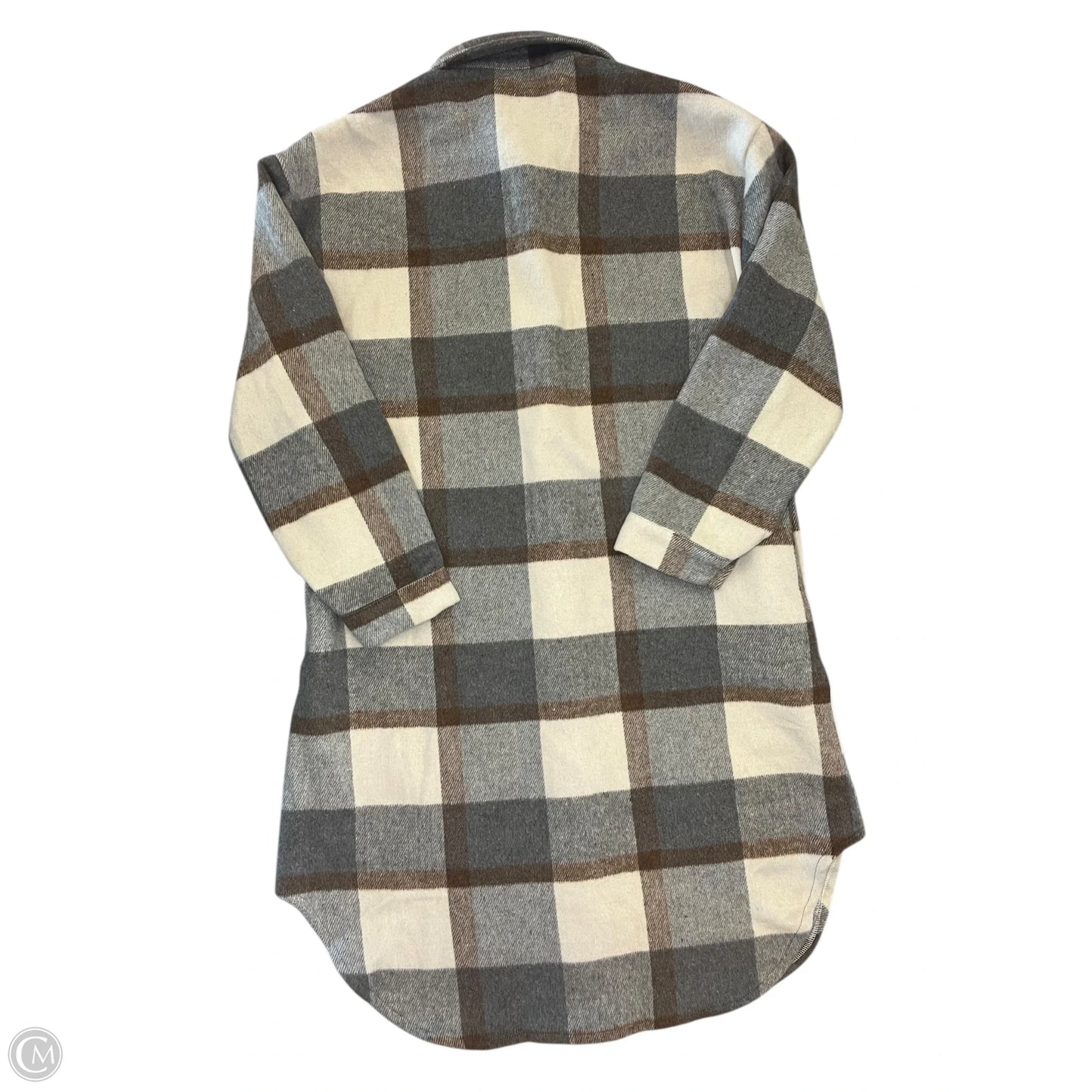 Jacket Shirt By Clothes Mentor In Grey, Size: S