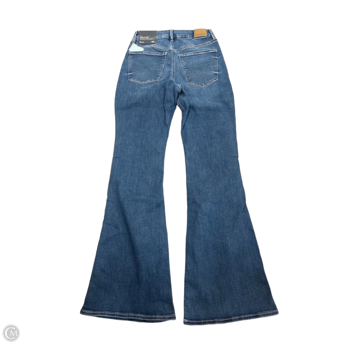 Jeans Flared By American Eagle In Blue Denim, Size: 6l