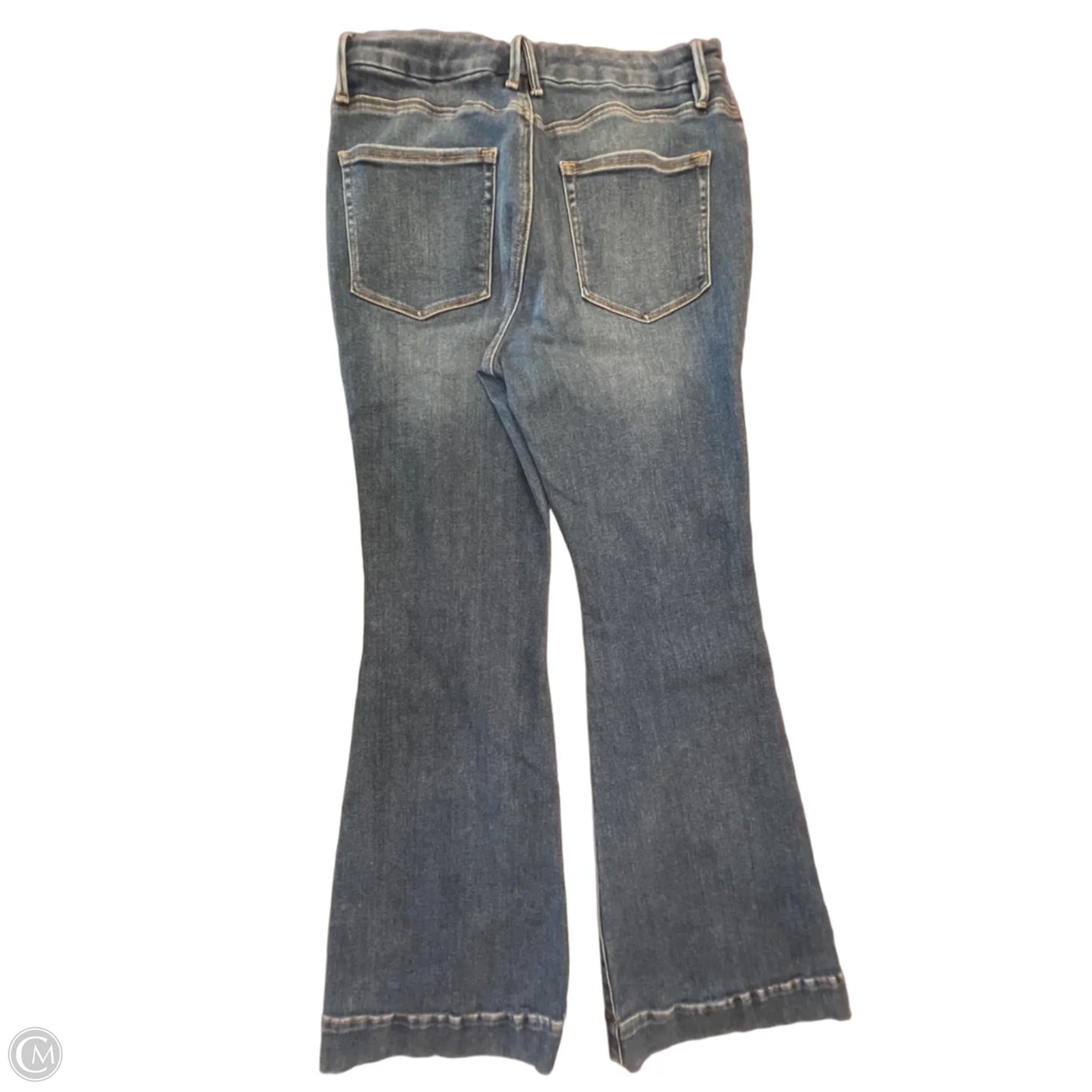 Jeans Flared By Good American In Blue Denim, Size: 14