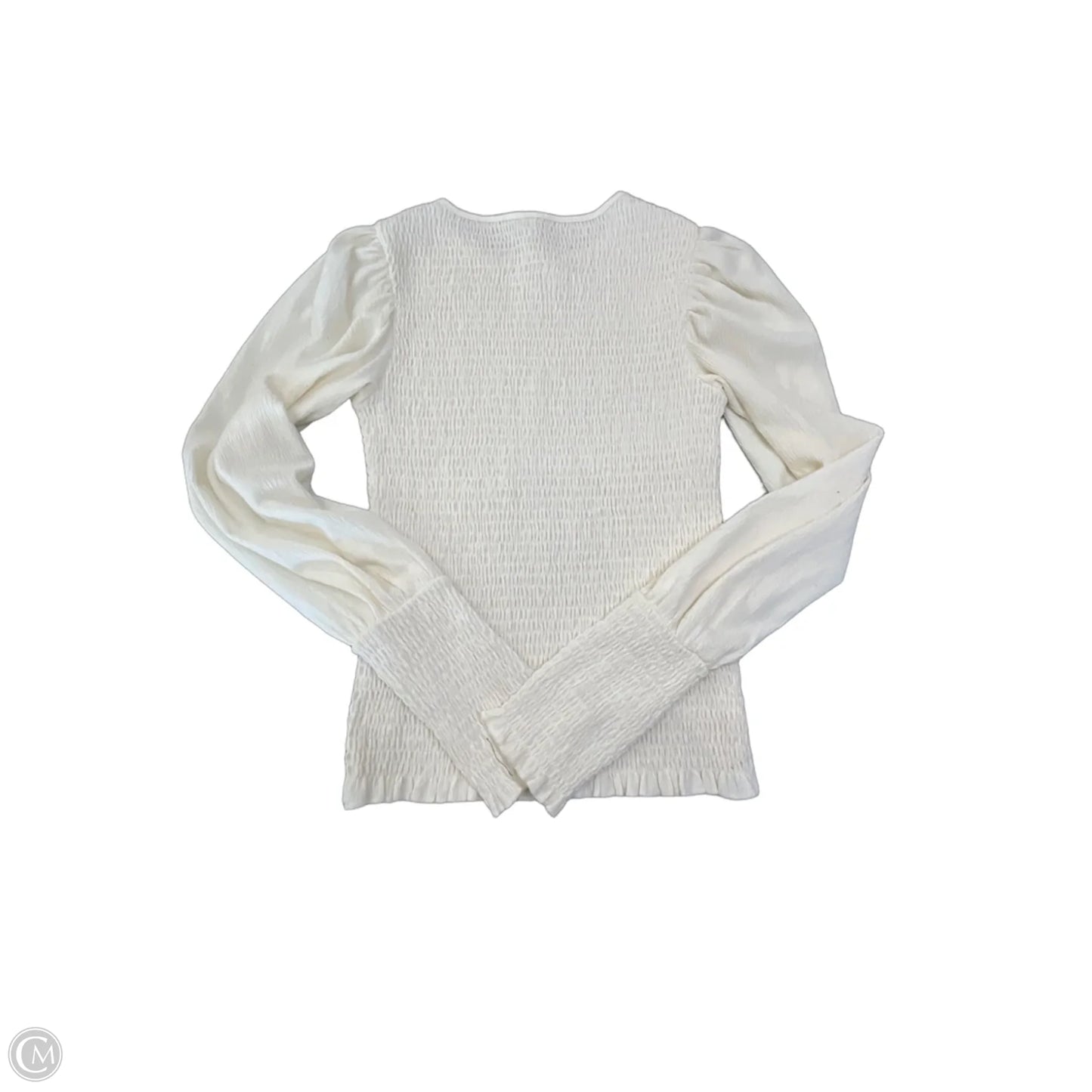 Blouse Long Sleeve By Anthropologie In White, Size: S