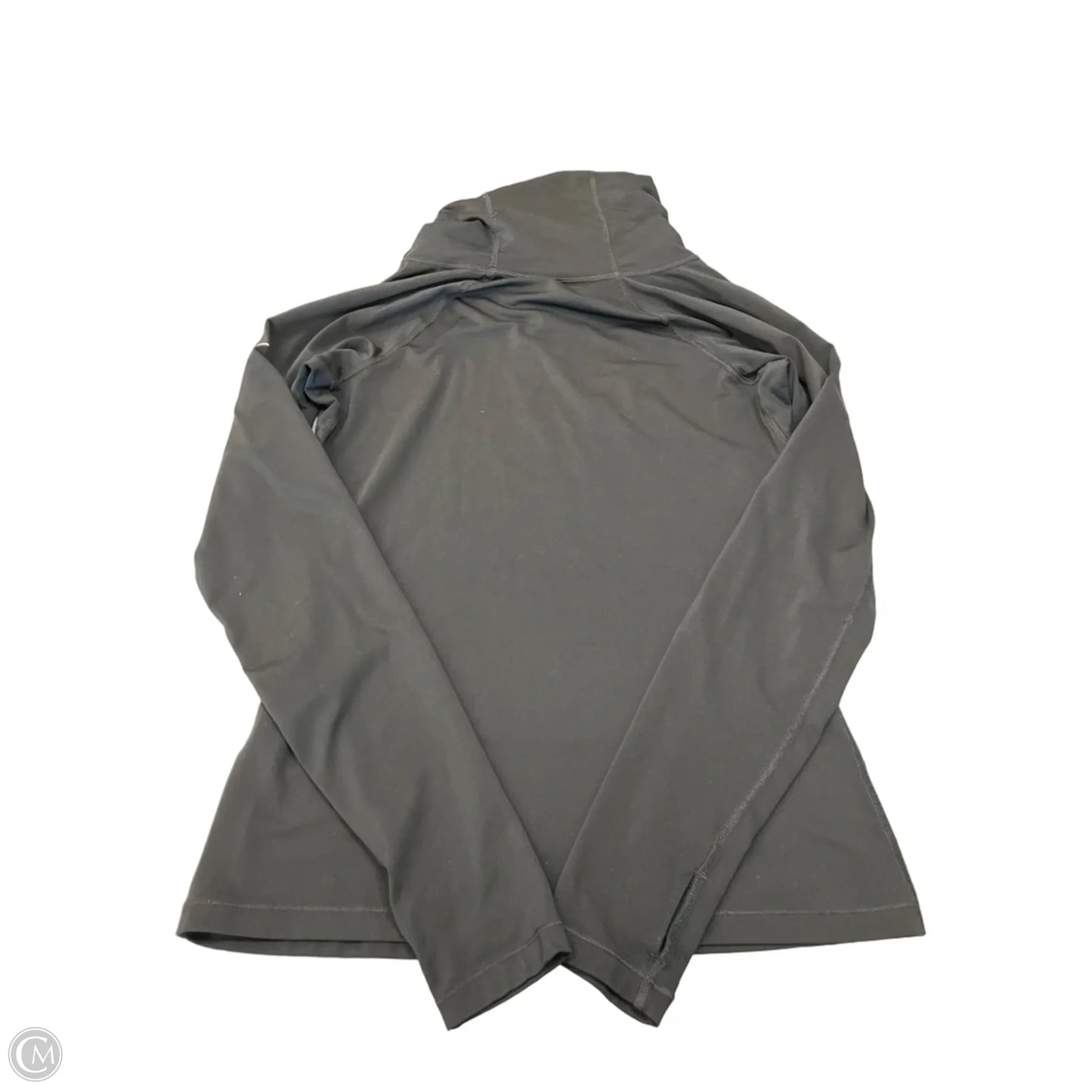 Athletic Top Long Sleeve Collar By Nike Apparel In Black, Size: M