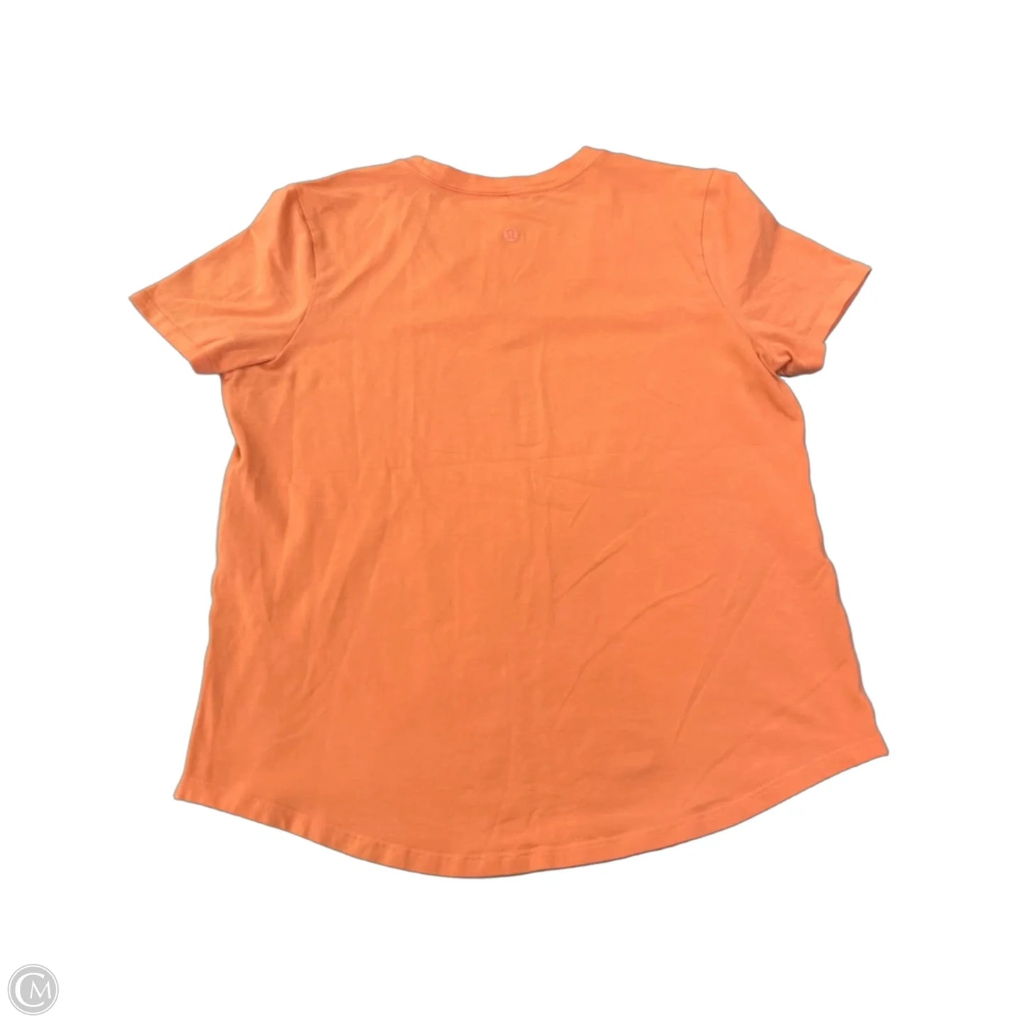 Athletic Top Short Sleeve By Lululemon In Orange, Size: S