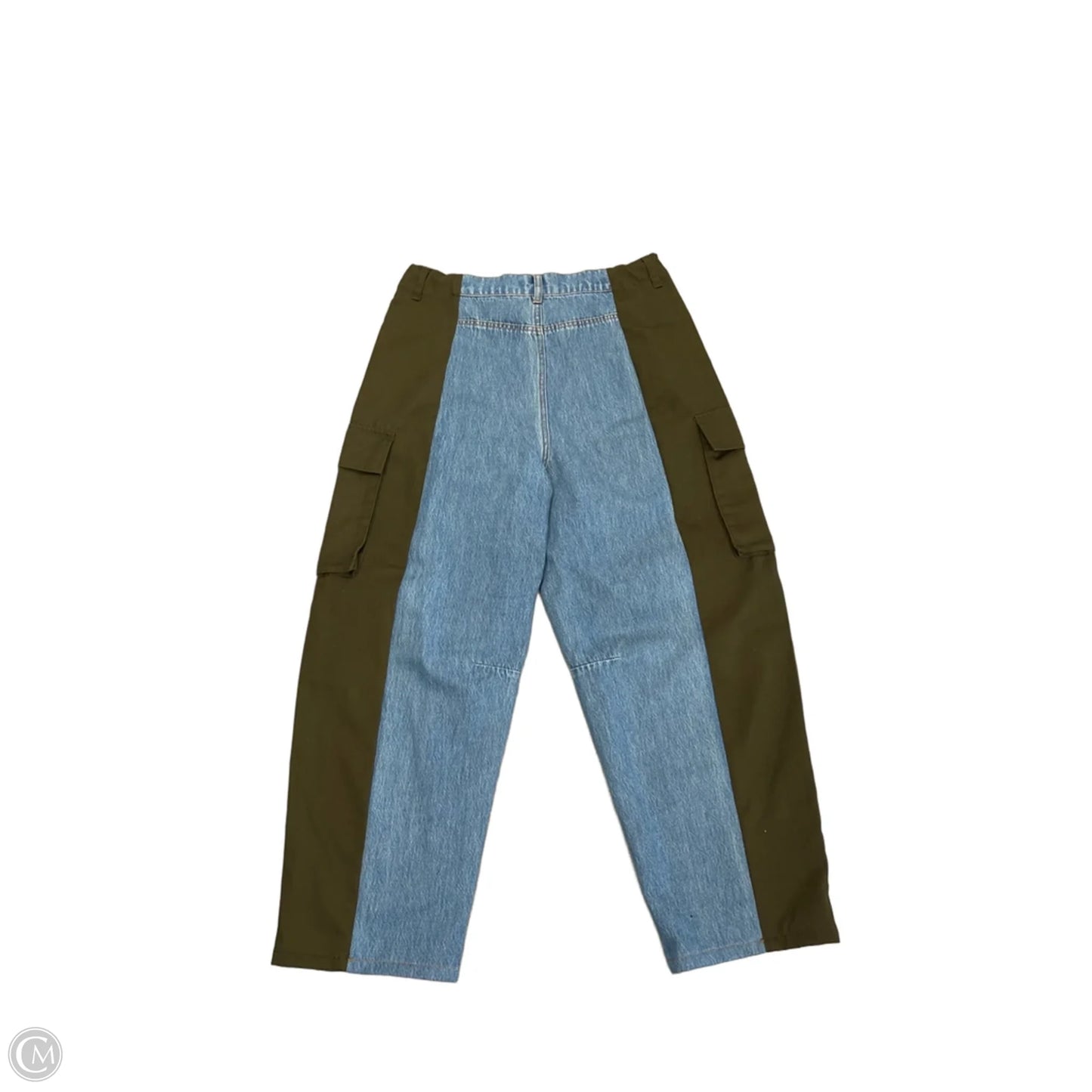 Jeans Wide Leg By Future Collective In Blue & Green, Size: 12