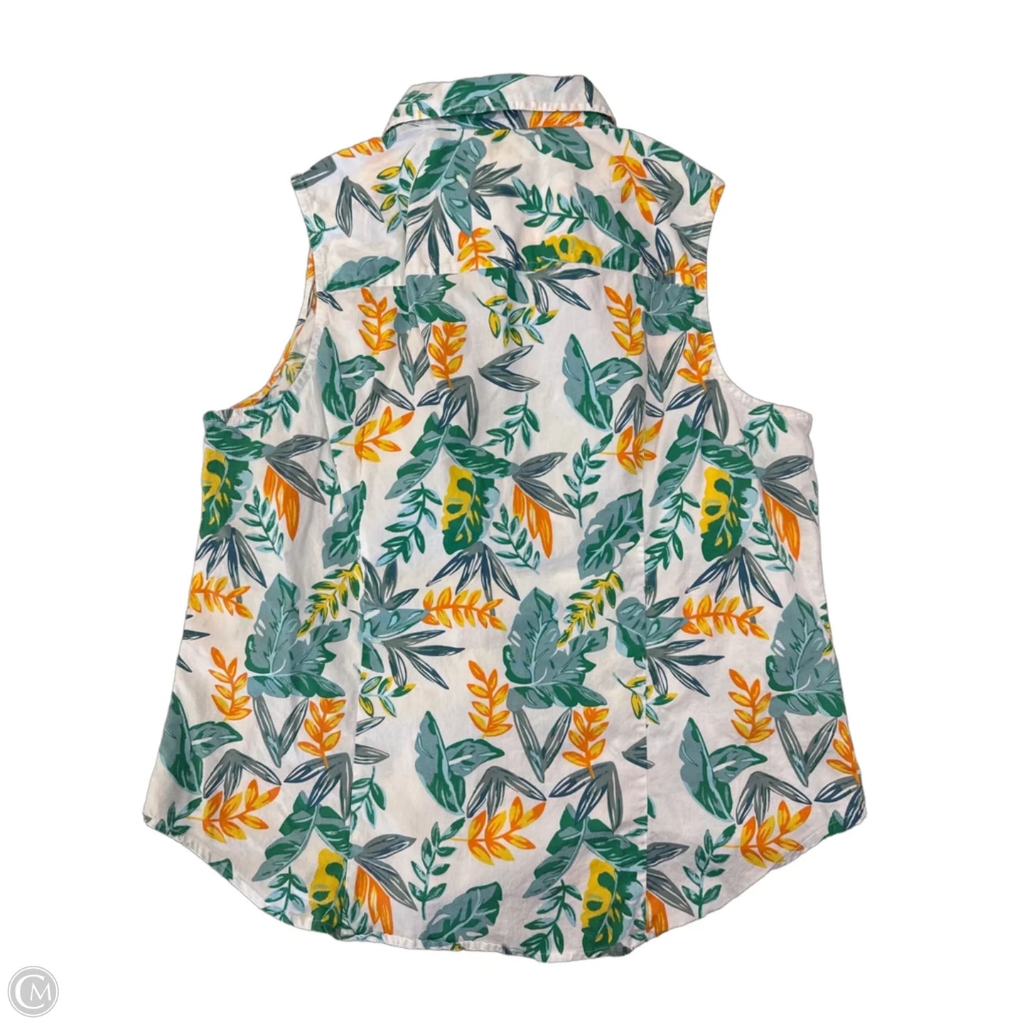 Blouse Sleeveless By J. Crew In Tropical Print, Size: Xl