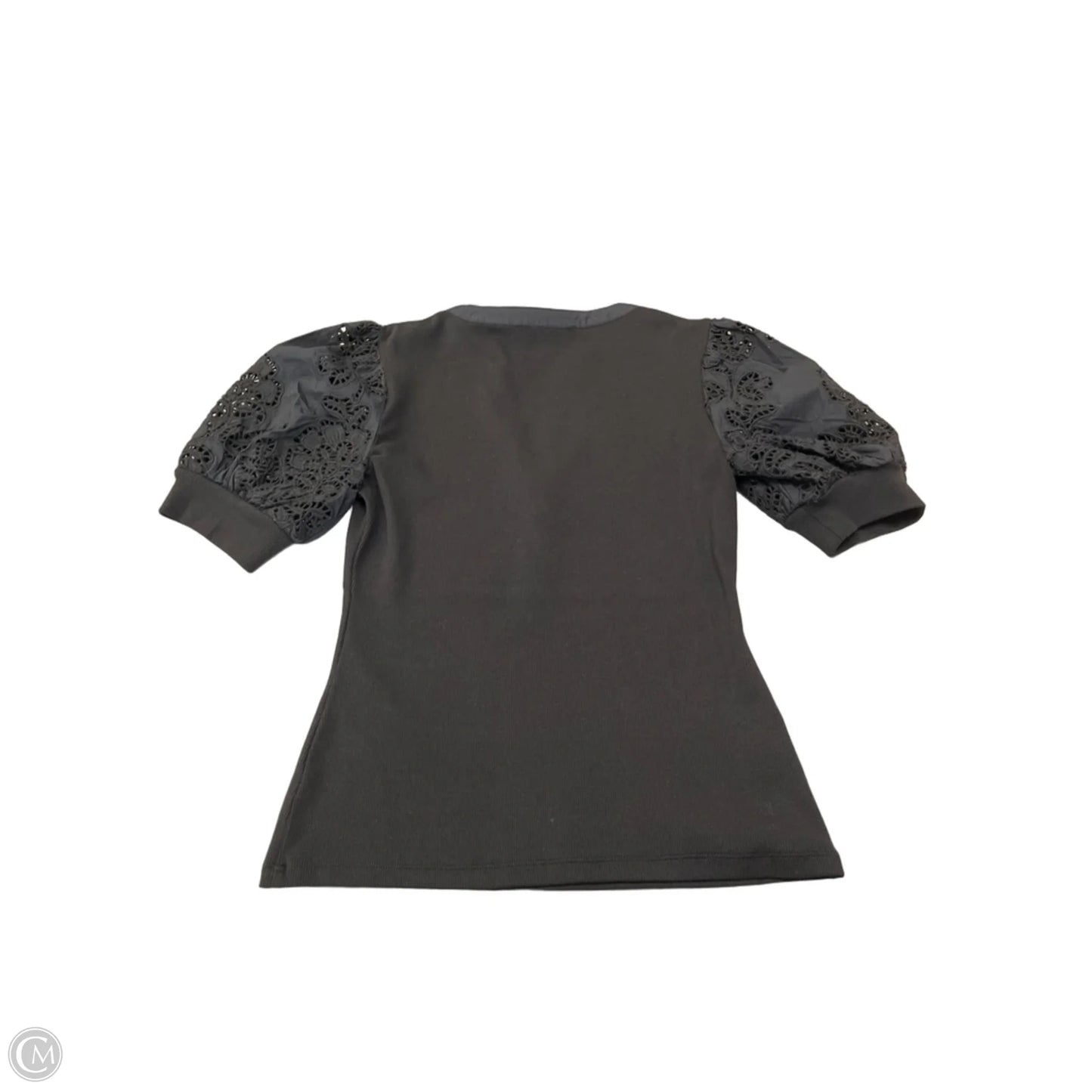 Top Short Sleeve By White House Black Market In Black, Size: S