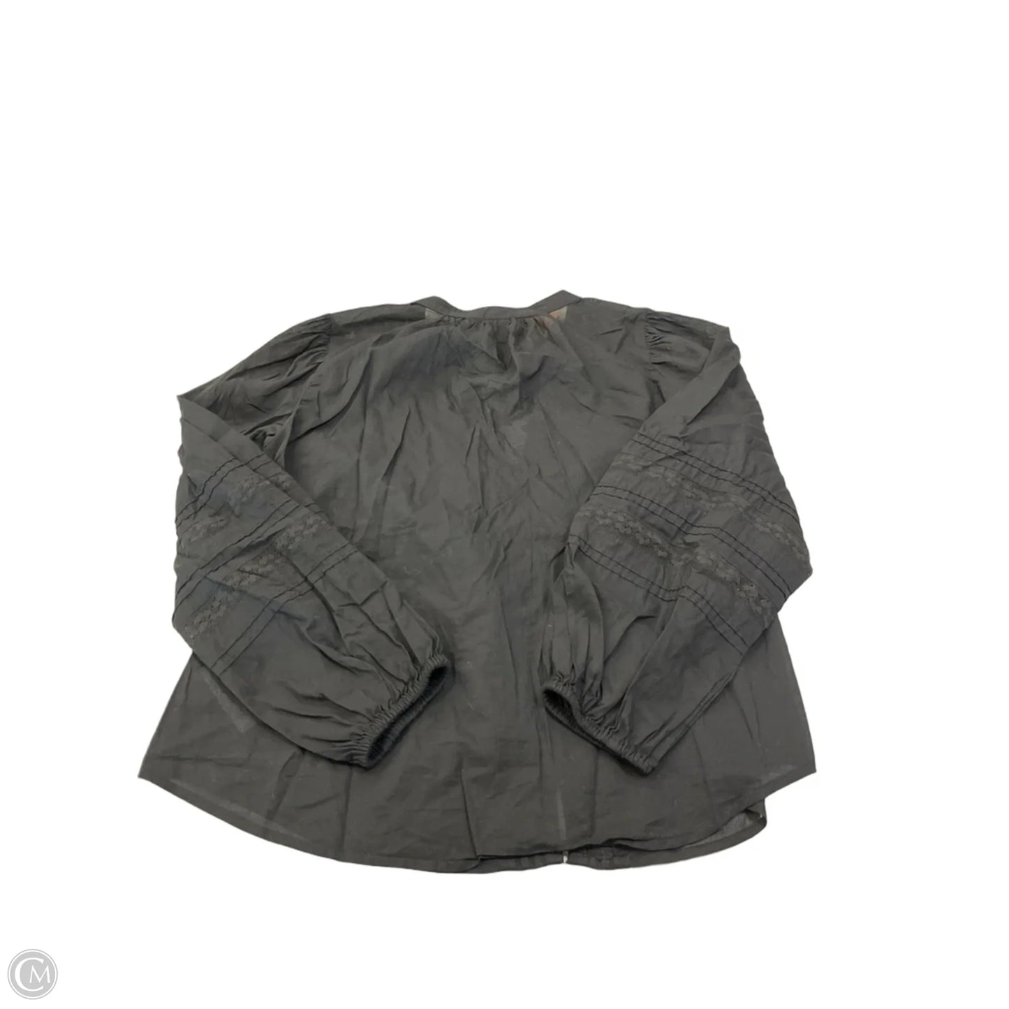 Blouse Long Sleeve By Gap In Black, Size: S