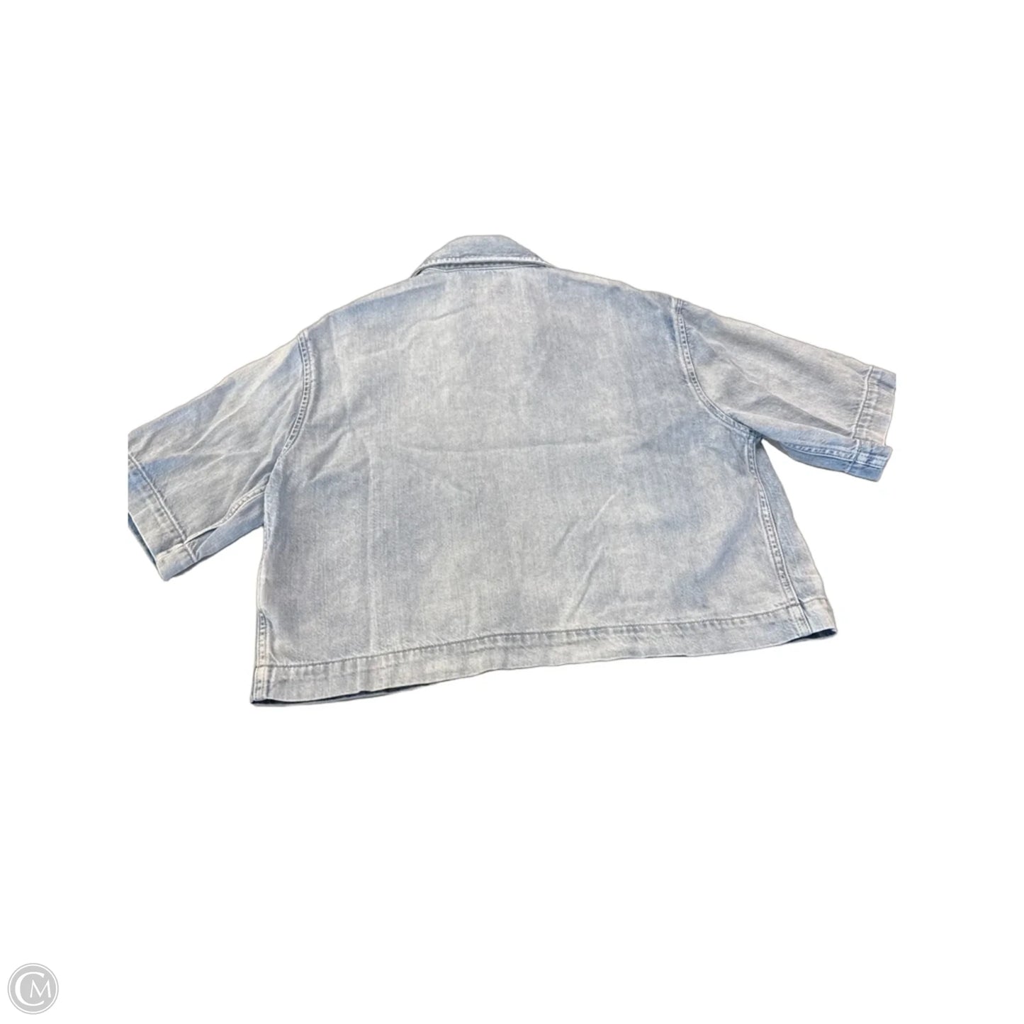 Top Short Sleeve By Rag And Bone In Blue Denim, Size: M