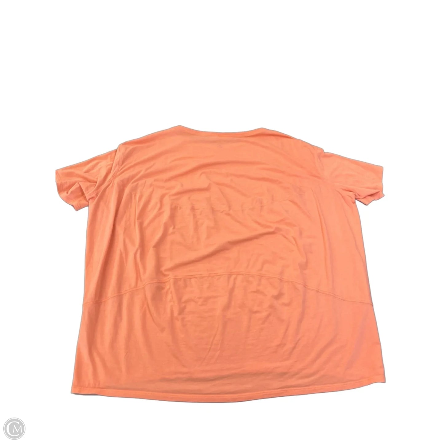 Athletic Top Short Sleeve By Lululemon In Orange, Size: L