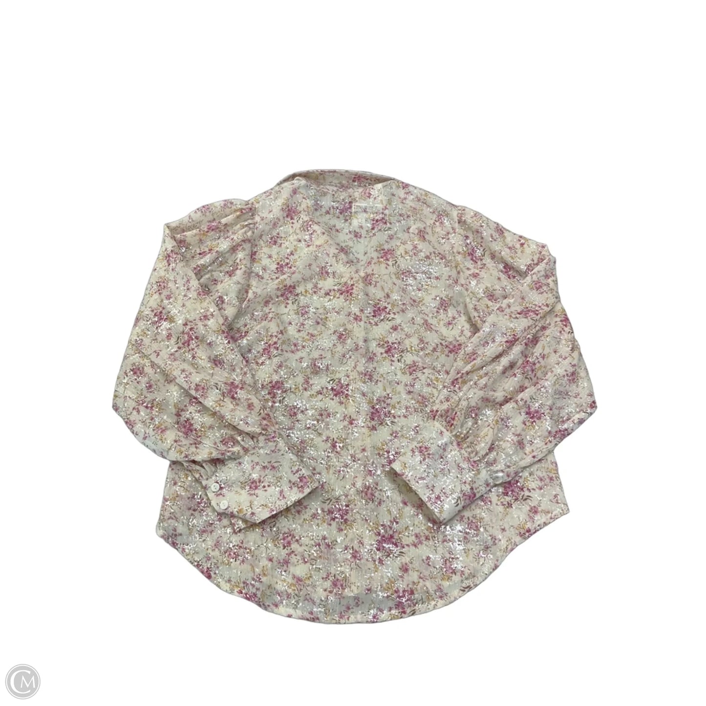 Blouse Long Sleeve By Clothes Mentor In Floral Print, Size: S