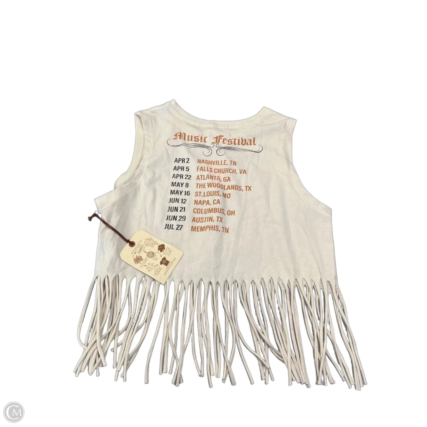 Tank Top By Clothes Mentor In Cream, Size: M