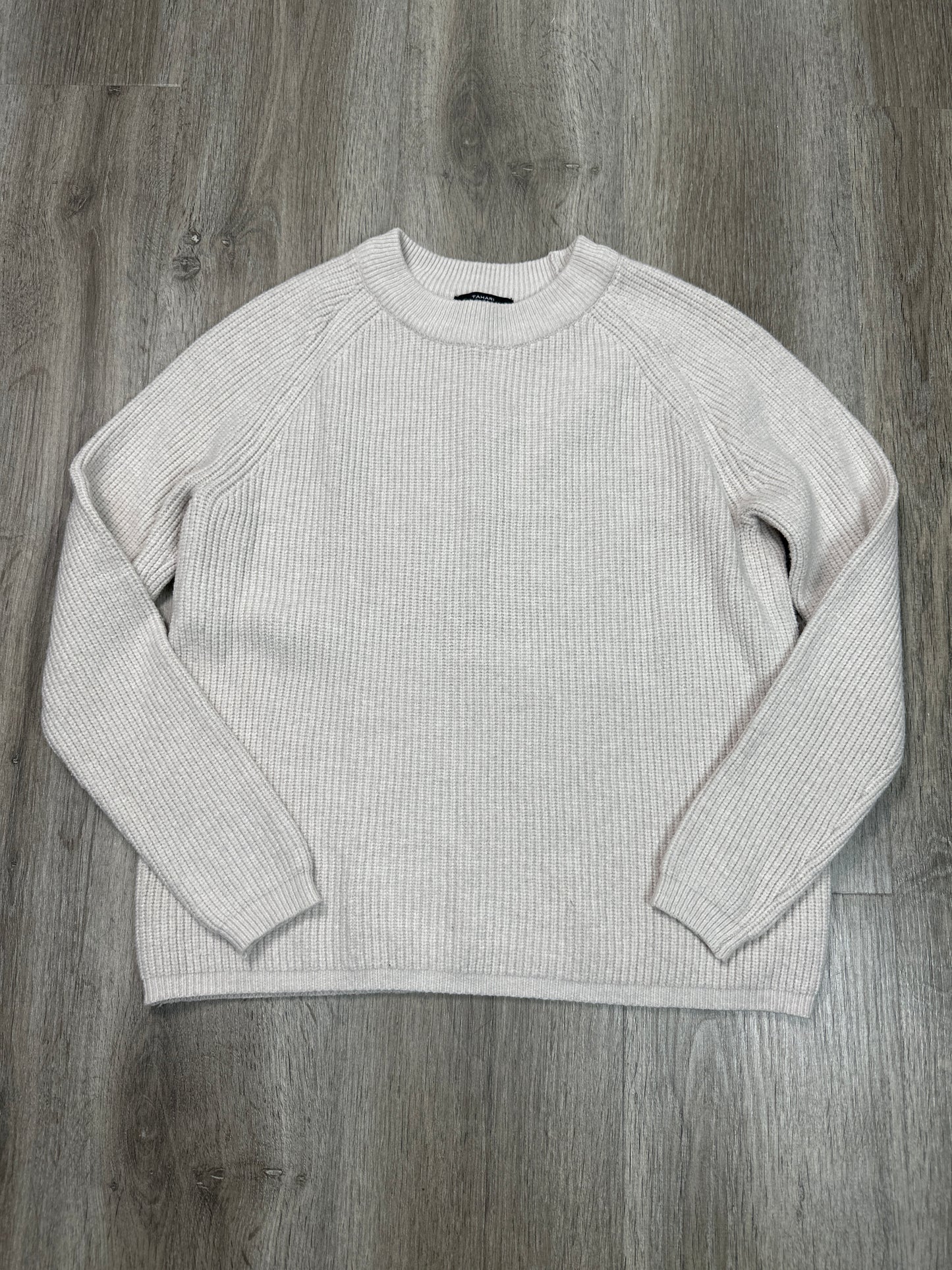 Sweater By Tahari By Arthur Levine In Cream, Size: M
