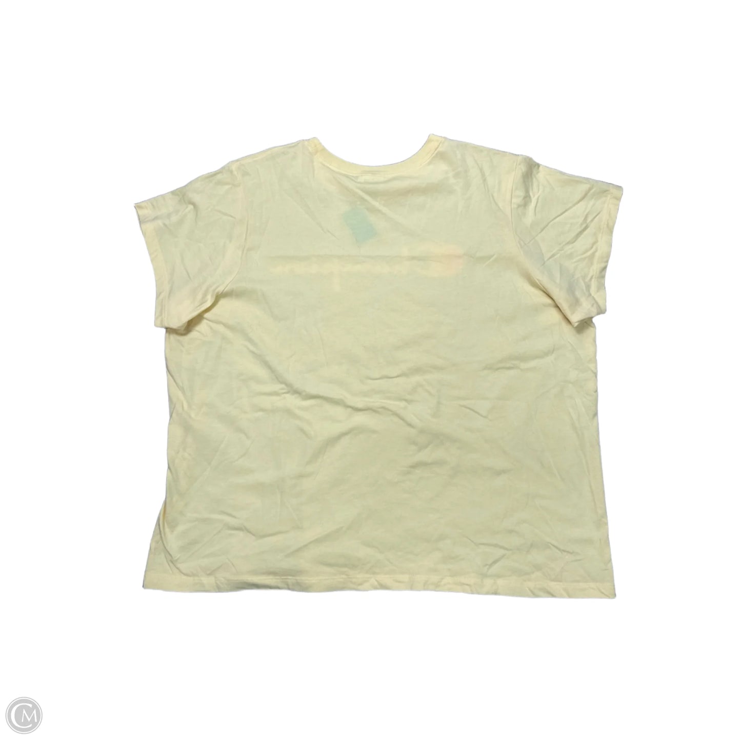Top Short Sleeve By Champion In Yellow, Size: 2x