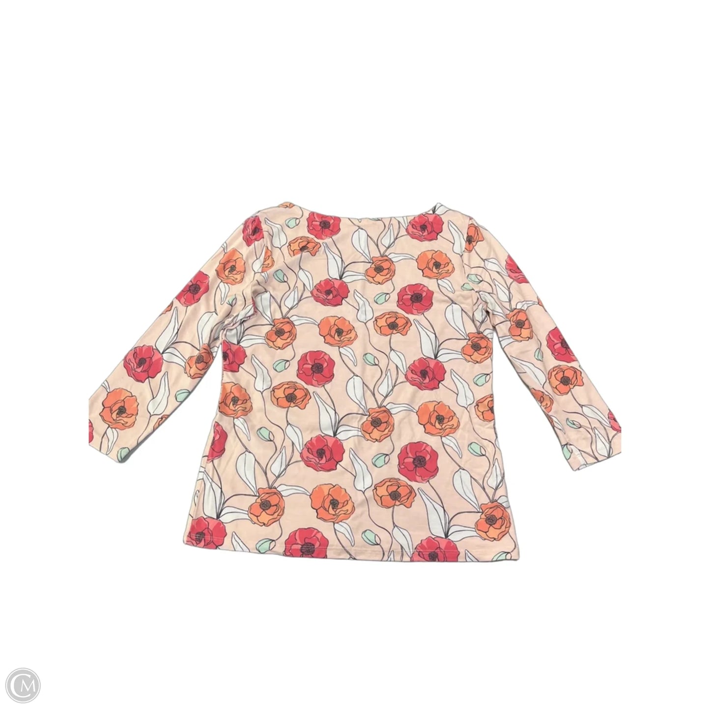 Top 3/4 Sleeve By Ann Taylor In Floral Print, Size: S