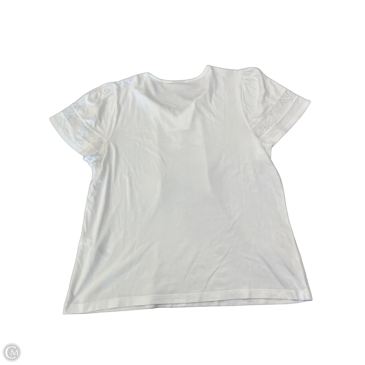 Top Short Sleeve By Chicos In White, Size: L