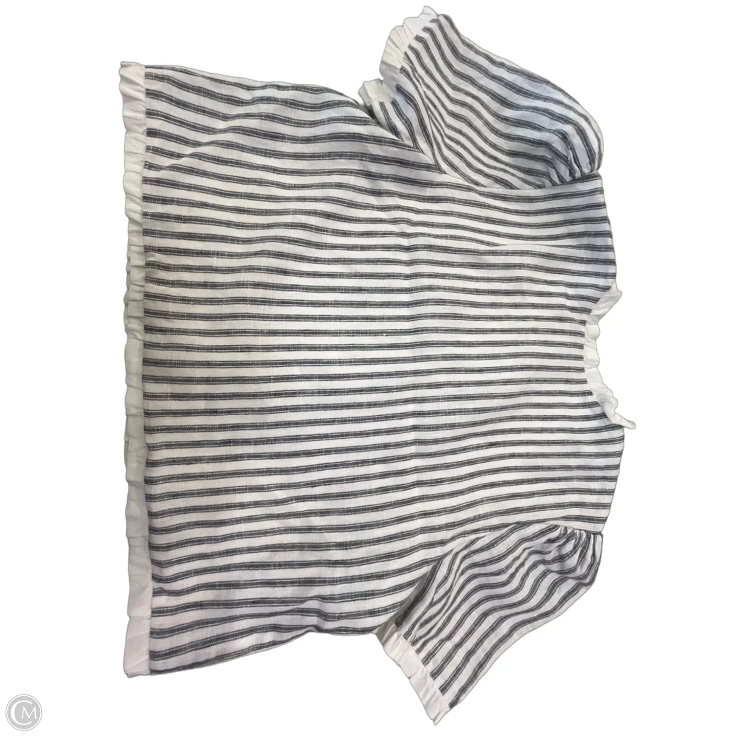 Top Short Sleeve By Reformation In Striped Pattern, Size: Xl