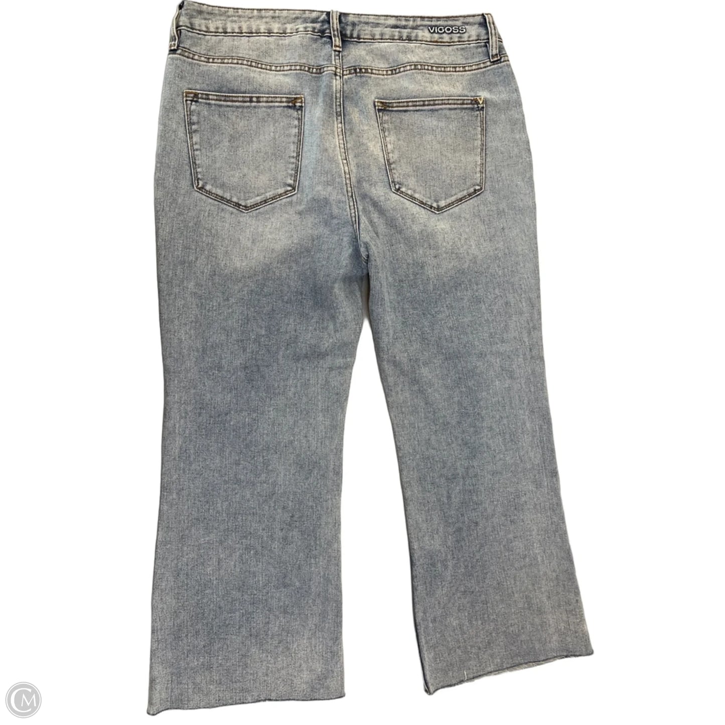 Jeans Cropped By Vigoss In Blue Denim, Size: 12