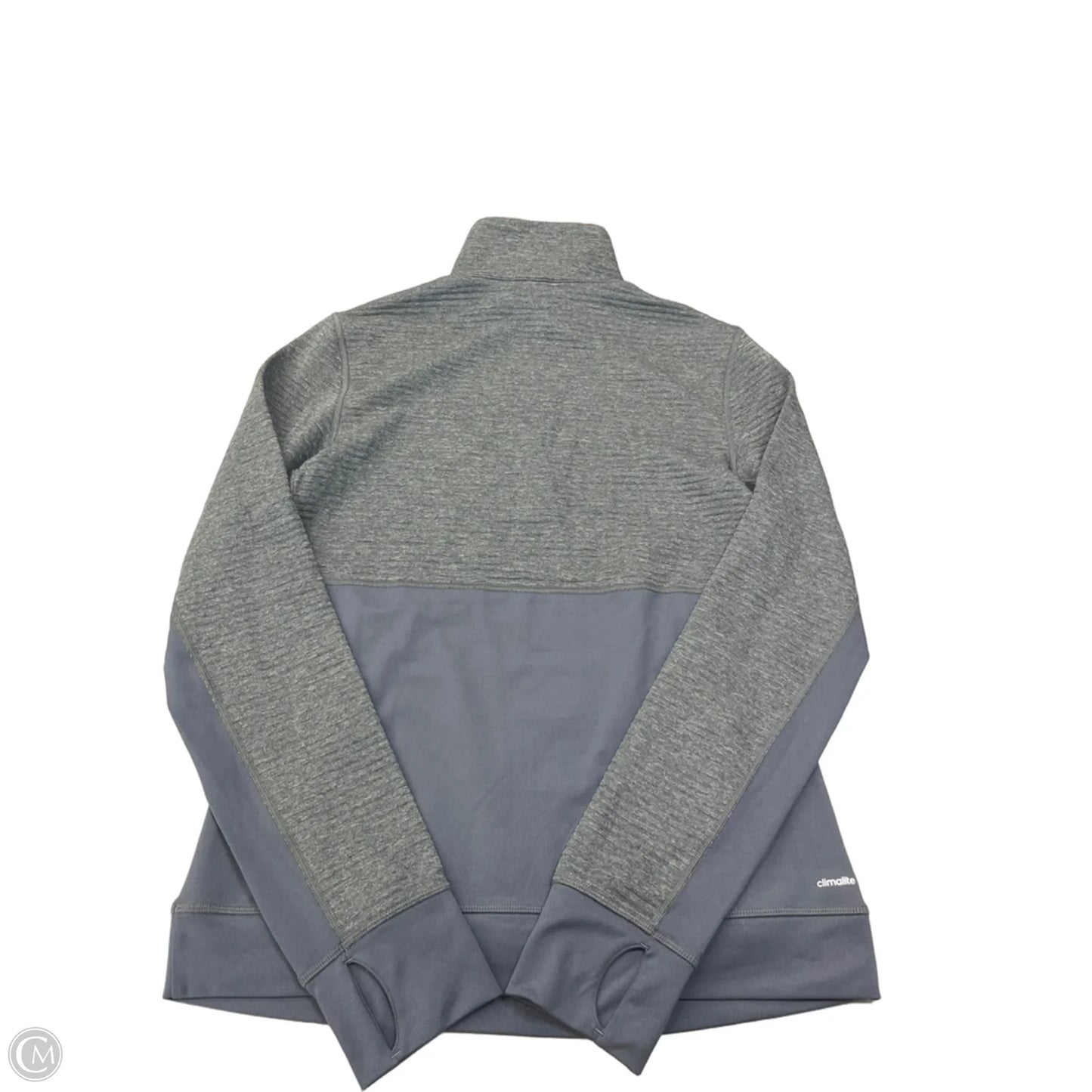 Athletic Sweatshirt Collar By Adidas In Grey, Size: S