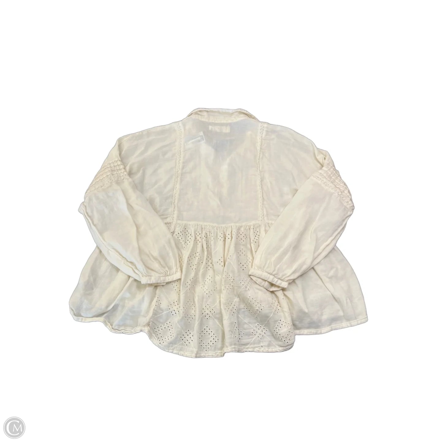 Top Long Sleeve By Lucky Brand In Cream, Size: Xs