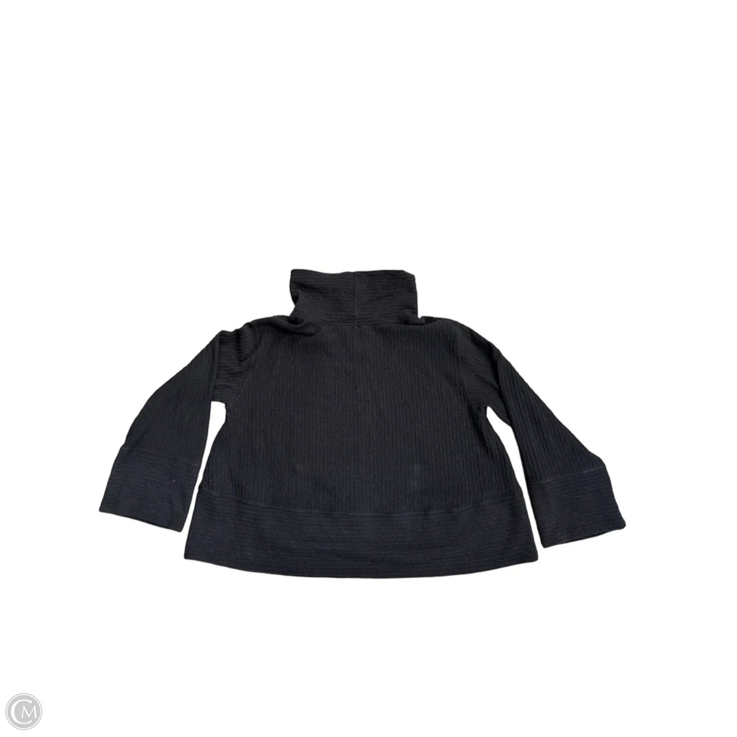 Athletic Top Long Sleeve Collar By Lululemon In Black, Size: L