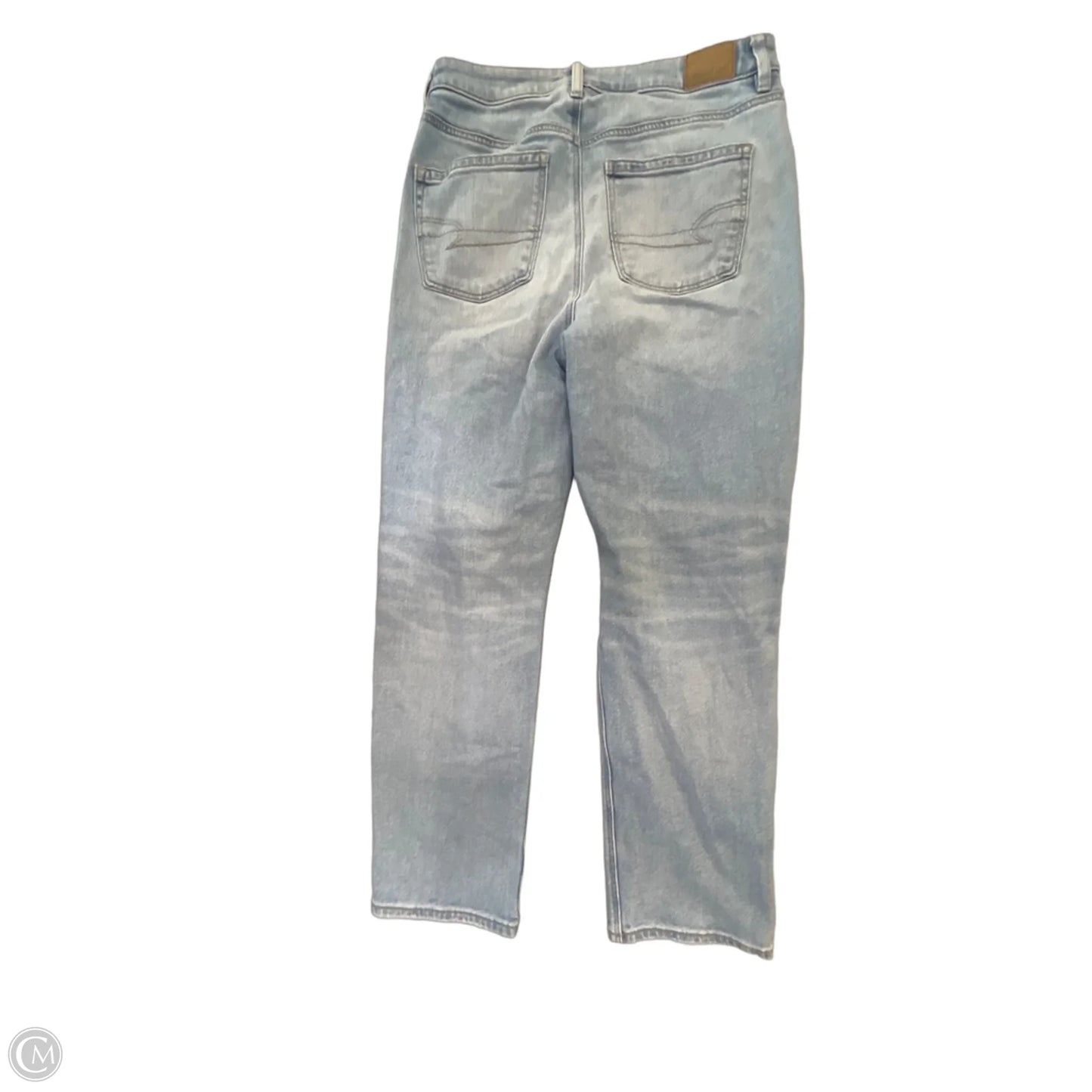 Jeans Straight By American Eagle In Blue Denim, Size: 8