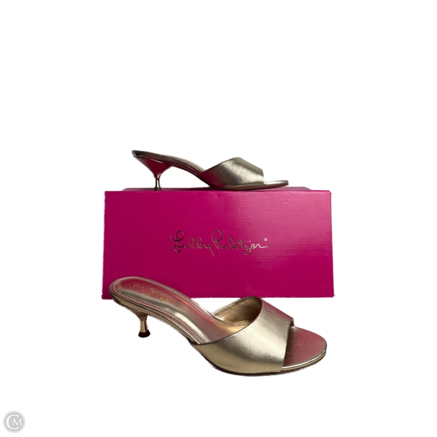 Shoes Designer By Lilly Pulitzer In Gold, Size: 7.5