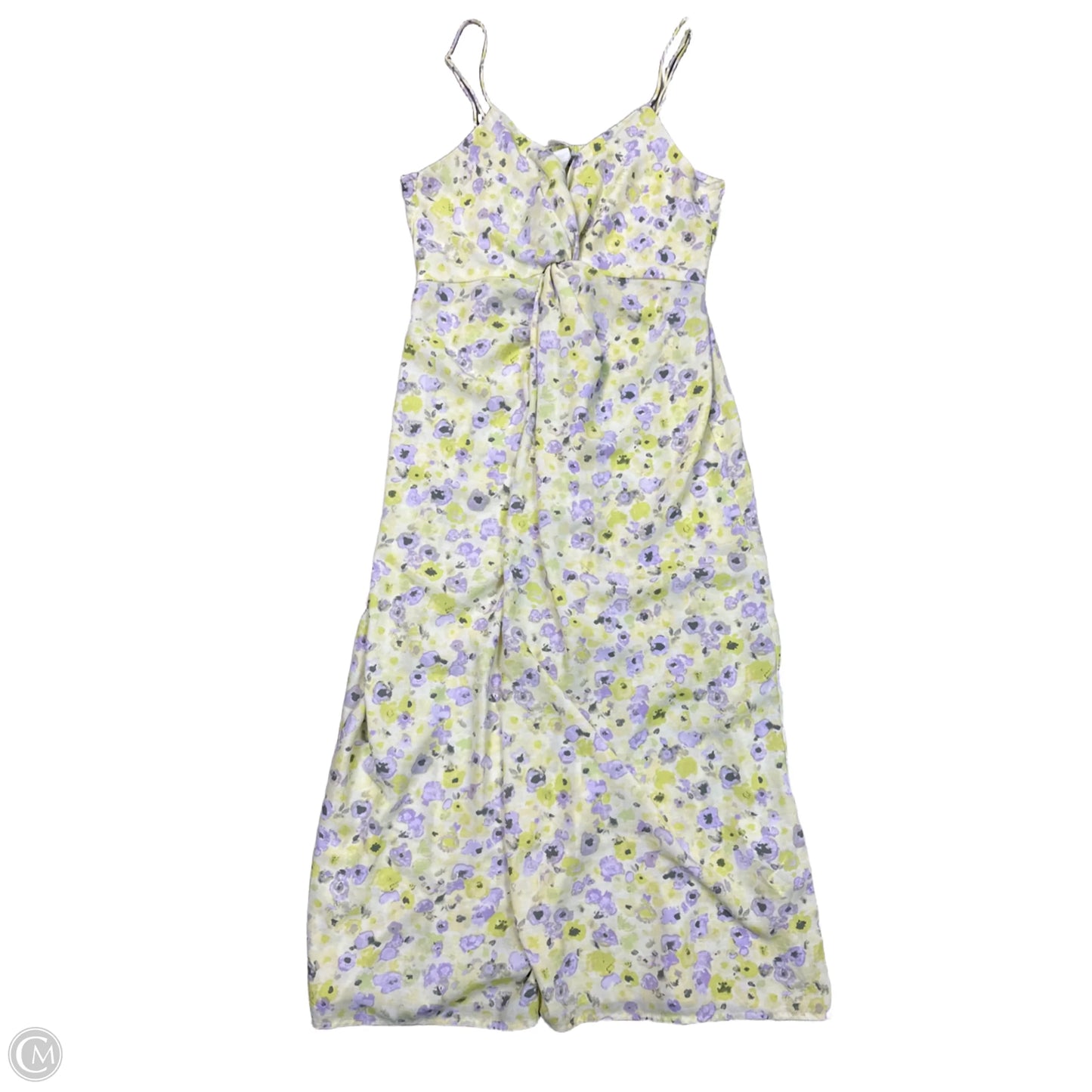 Dress Casual Midi By H&m In Yellow, Size: M