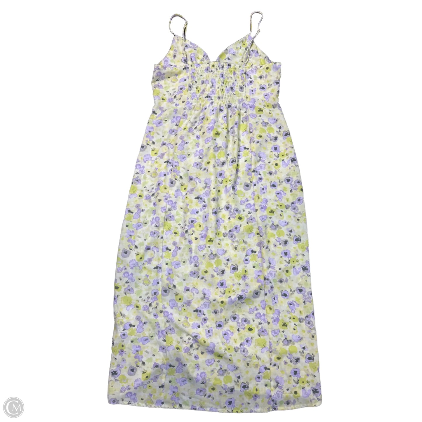 Dress Casual Midi By H&m In Yellow, Size: M