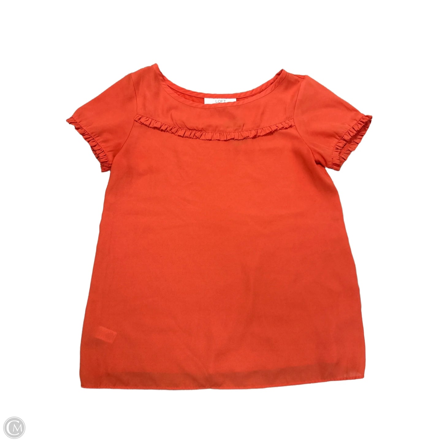 Top Short Sleeve Basic By Loft In Orange, Size: Xs