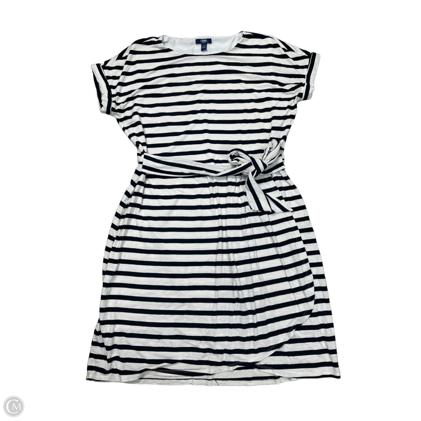 Dress Casual Midi By Chaps In White, Size: L