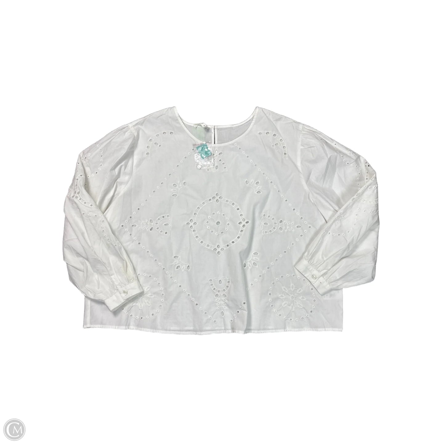 Top Long Sleeve Basic By Maurices In White, Size: 1x