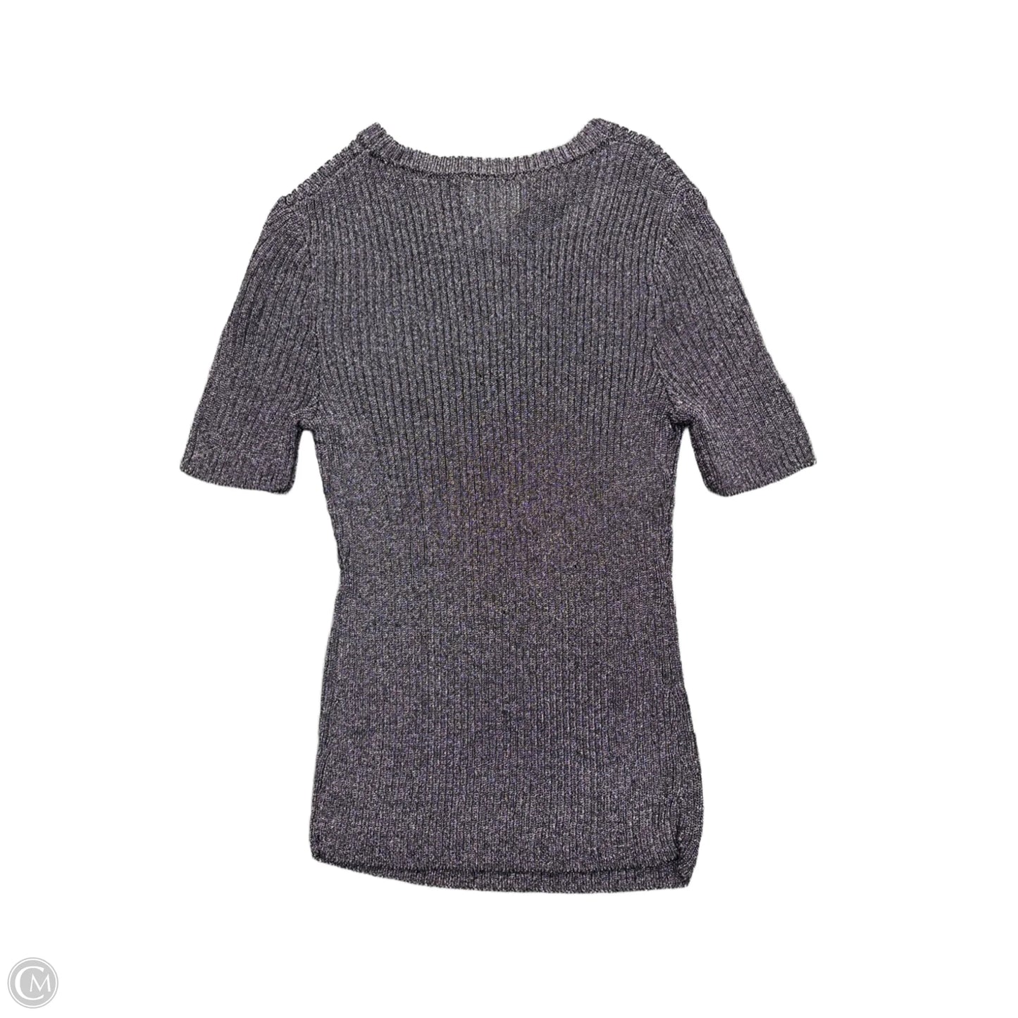 Top Short Sleeve Basic By H&m In Silver, Size: S